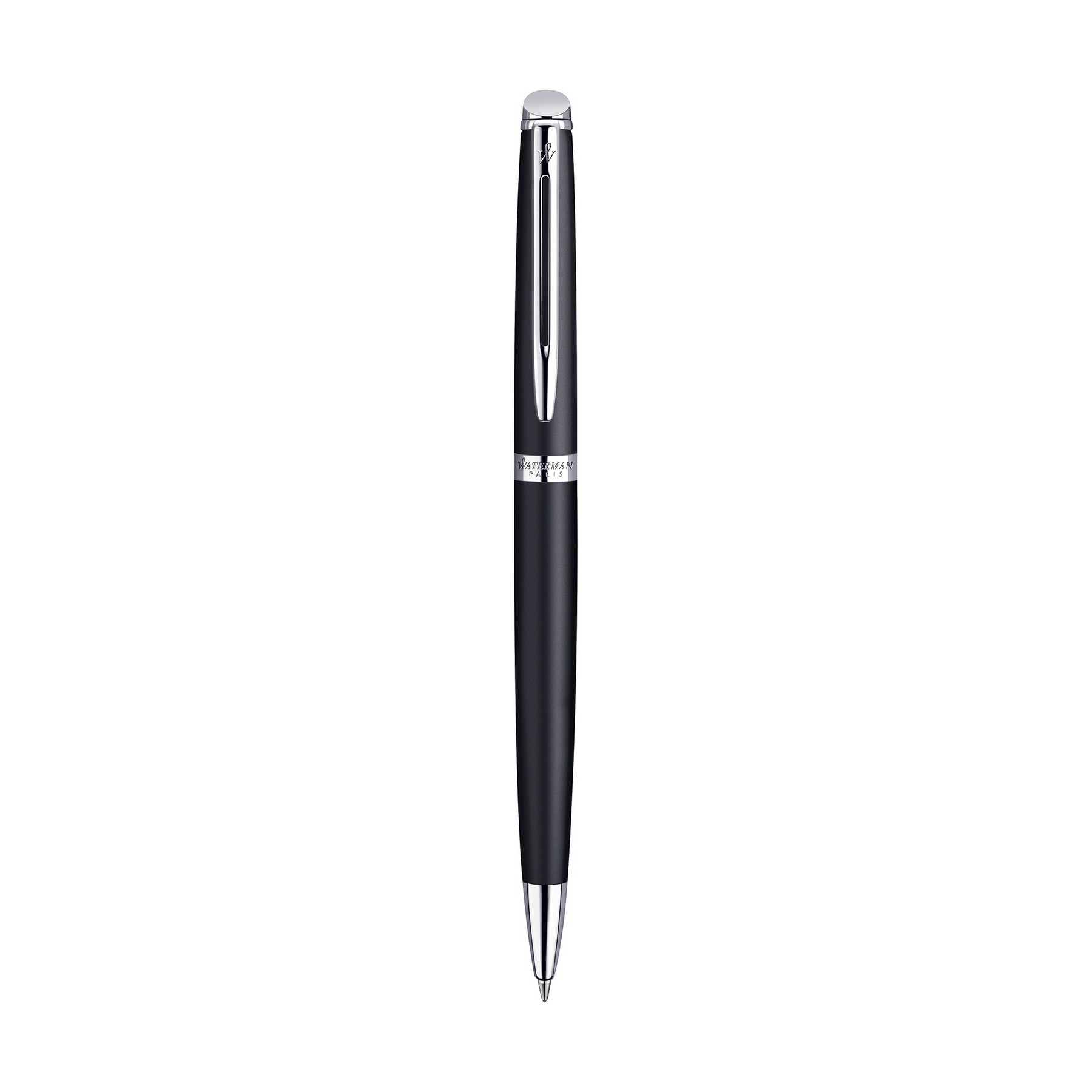Picture of Waterman Hemisphere Ballpoint - Matte, Blue Ink - Black Matte - Silver Trim