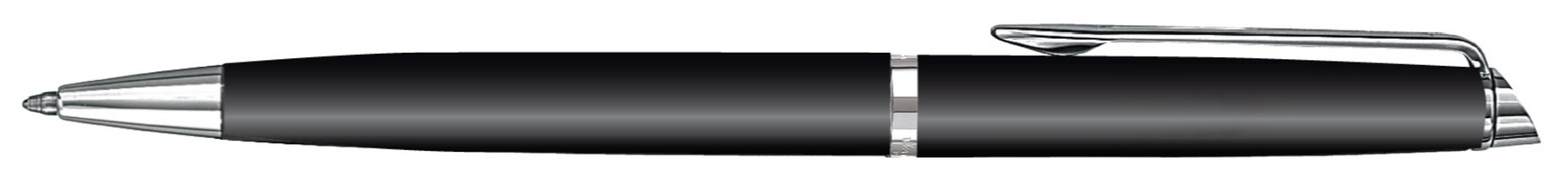 Picture of Waterman Hemisphere Ballpoint - Matte, Blue Ink - Black Matte - Silver Trim