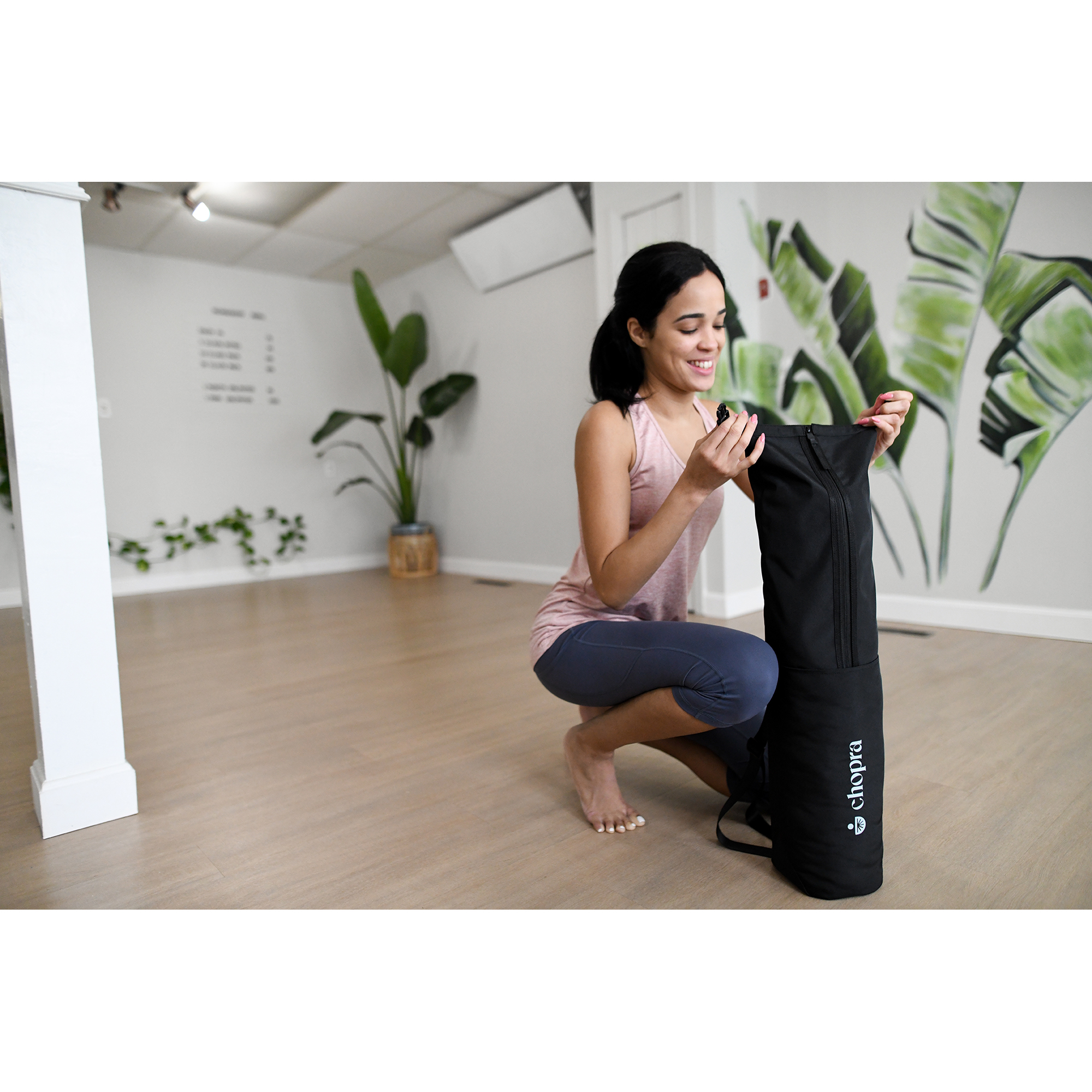 Picture of Restore Recycled rPET Yoga Bag and Mat - Black