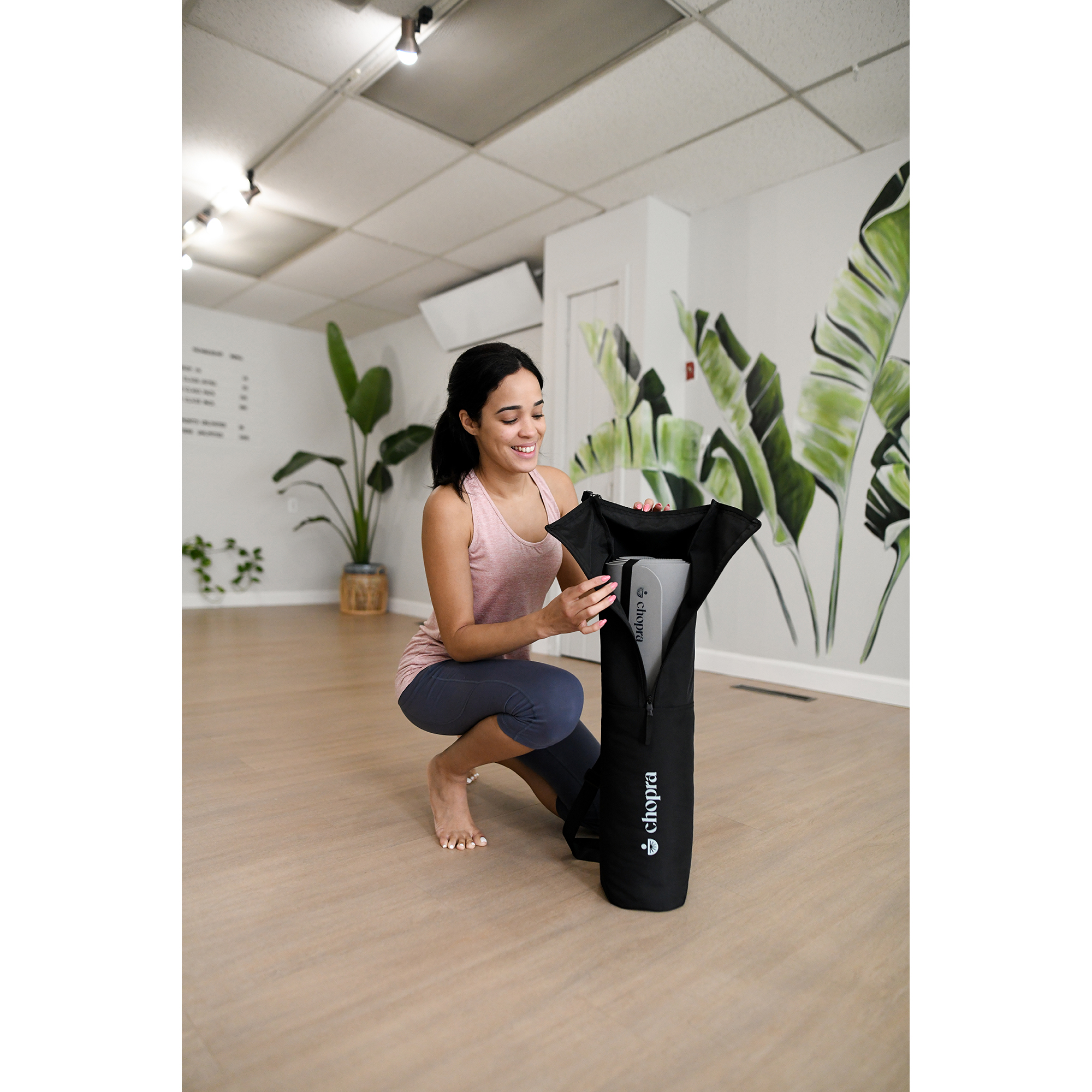 Picture of Restore Recycled rPET Yoga Bag and Mat - Black