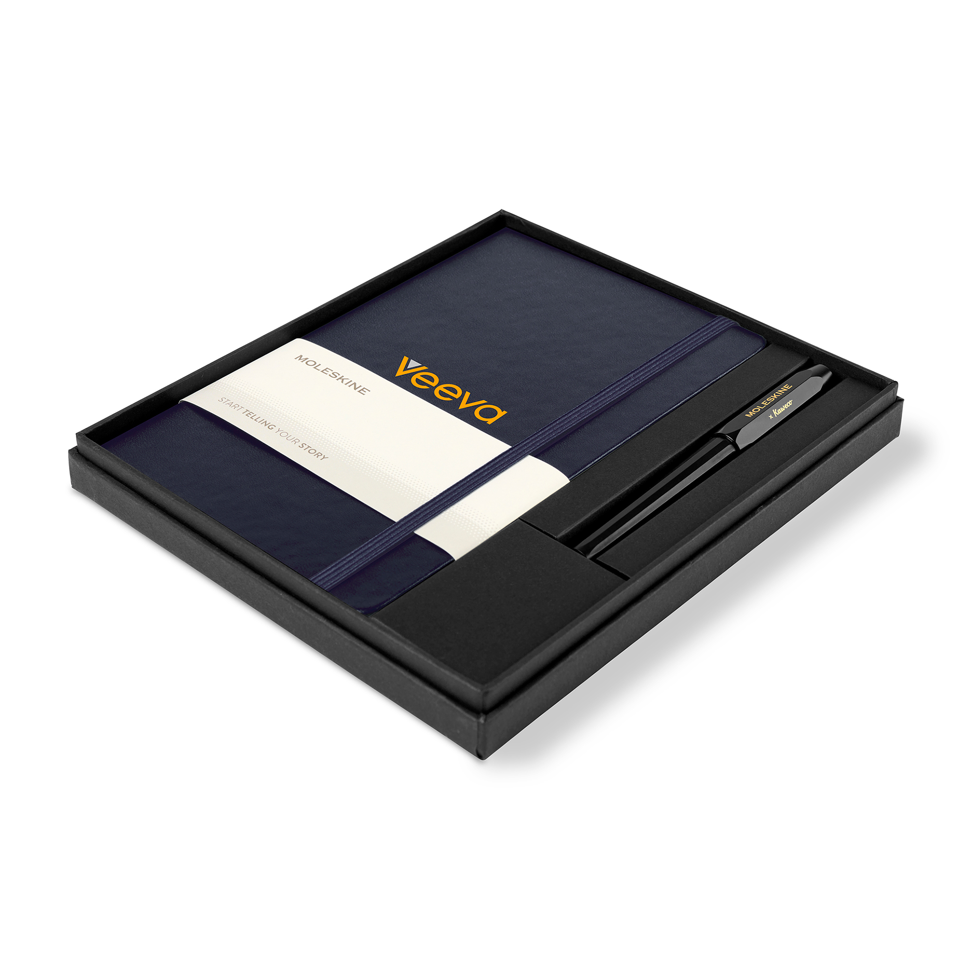 Picture of Moleskine Large Notebook and Kaweco Pen Gift Set - Navy Blue