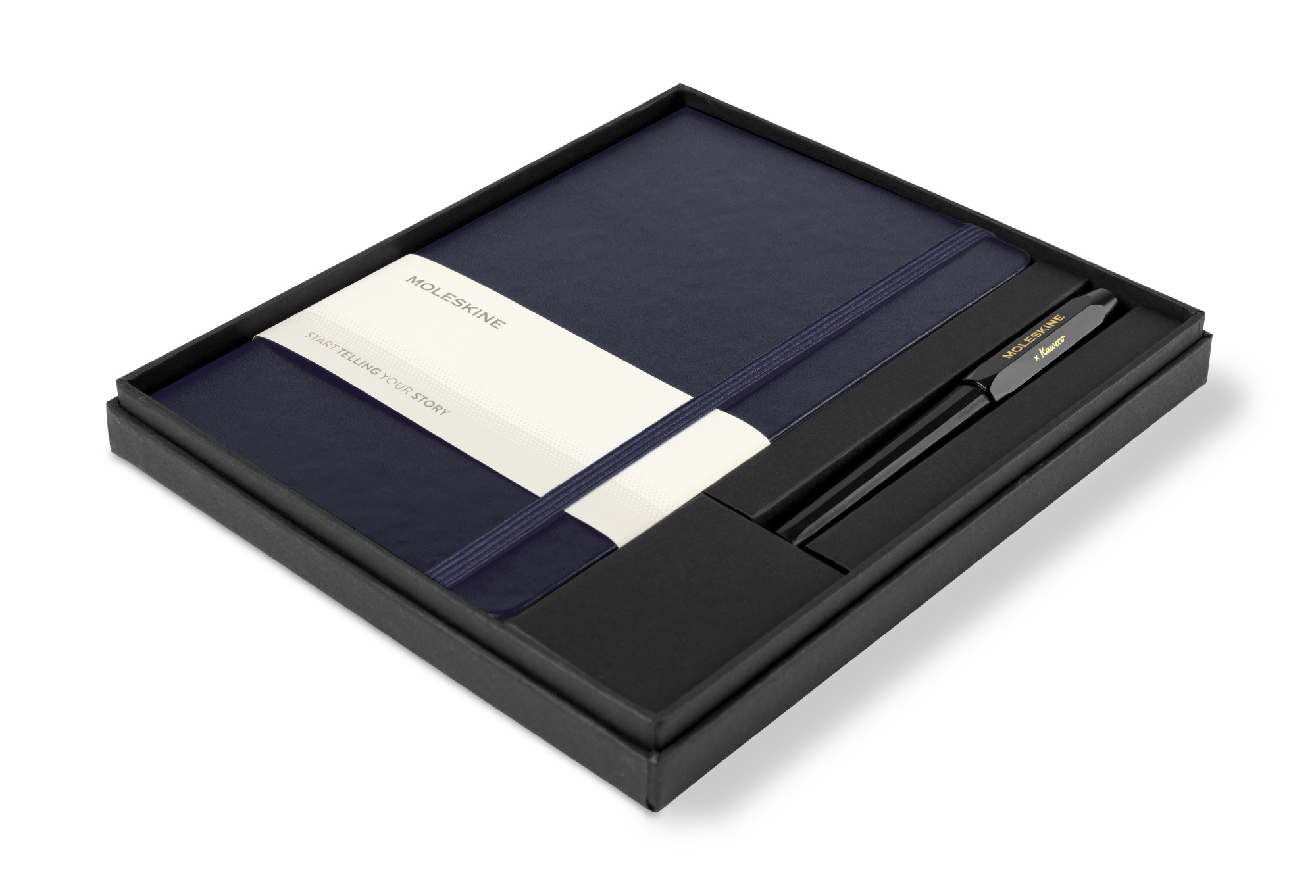 Picture of Moleskine Large Notebook and Kaweco Pen Gift Set - Navy Blue