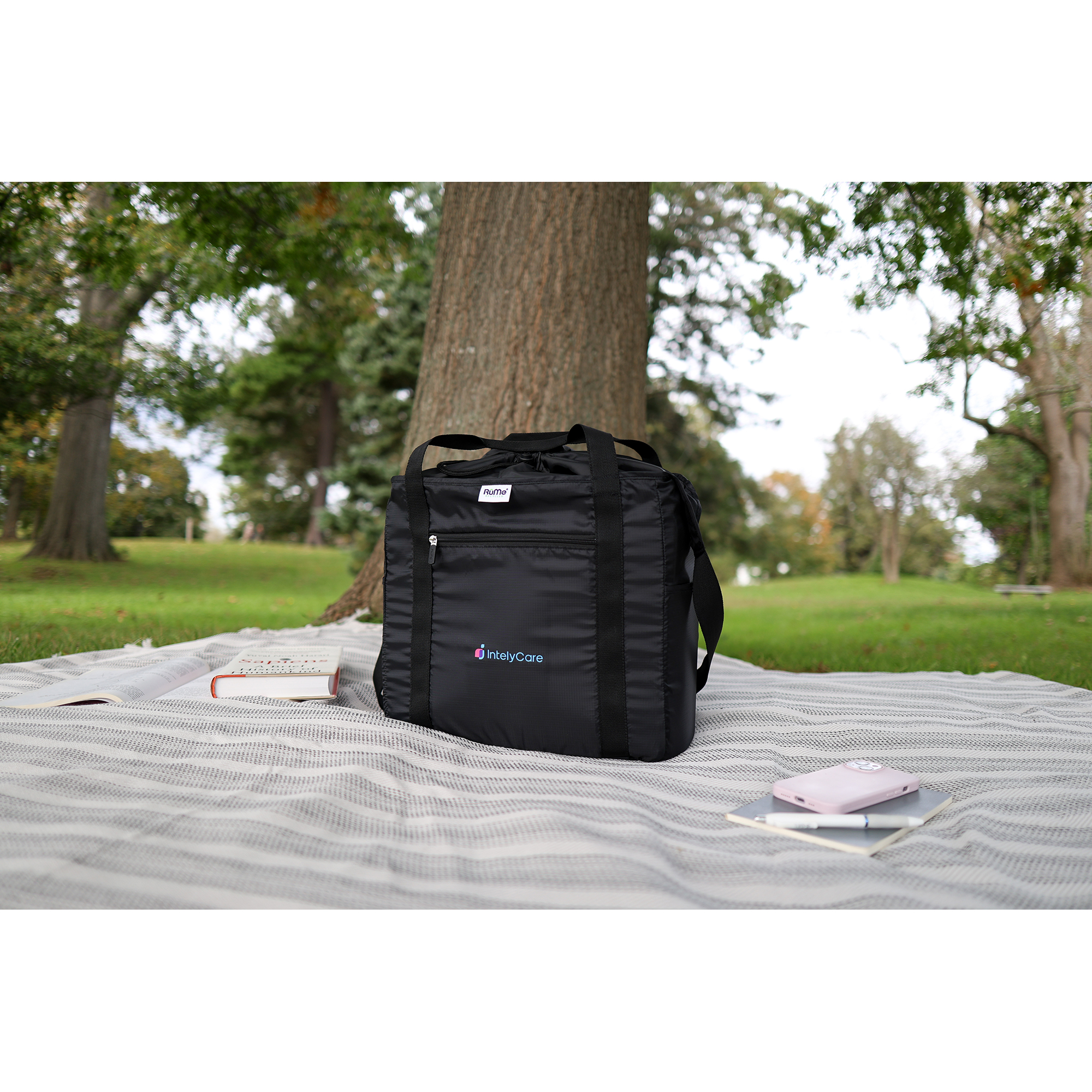 Picture of RuMe Recycled Ripstop rPET Cinch Tote - Black