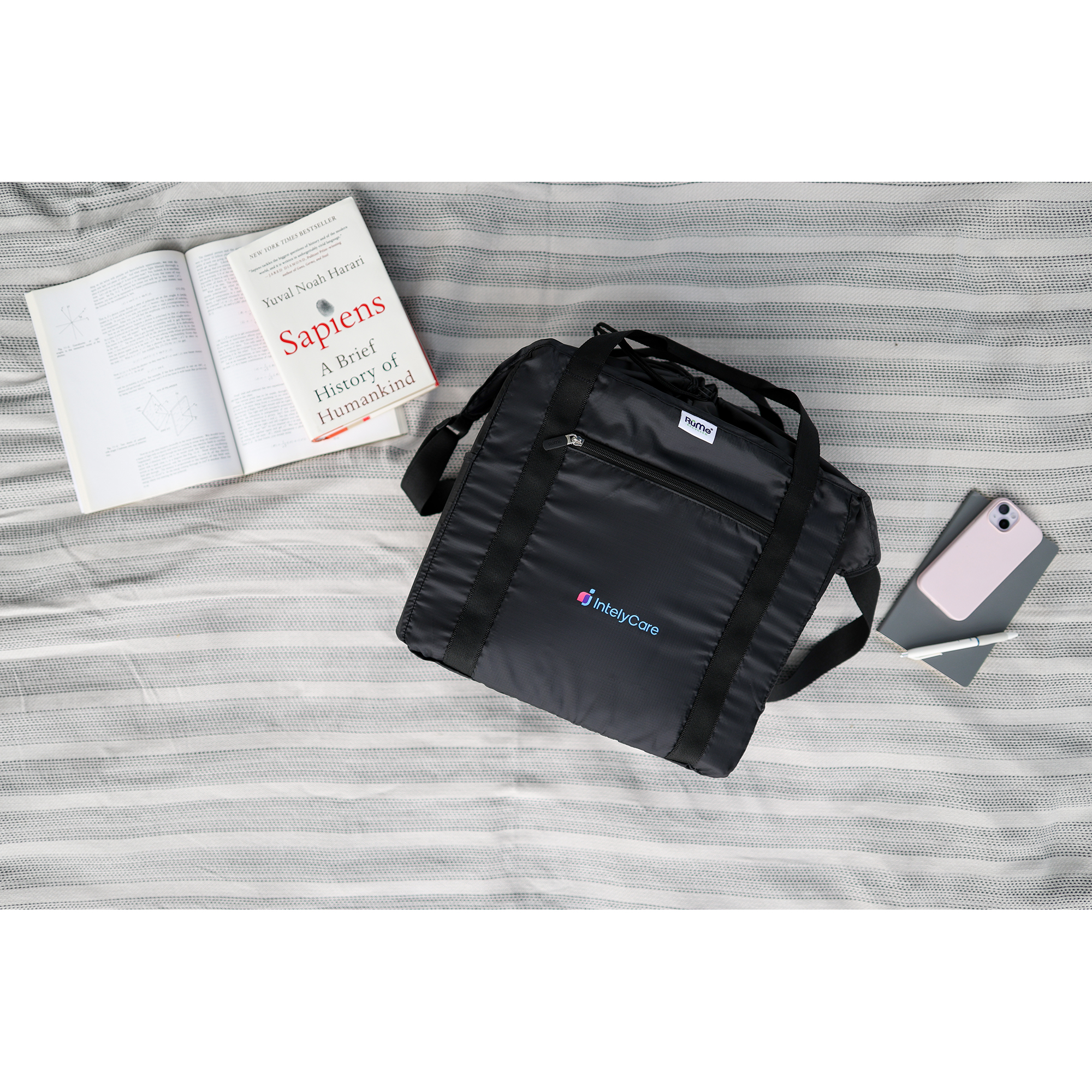 Picture of RuMe Recycled Ripstop rPET Cinch Tote - Black
