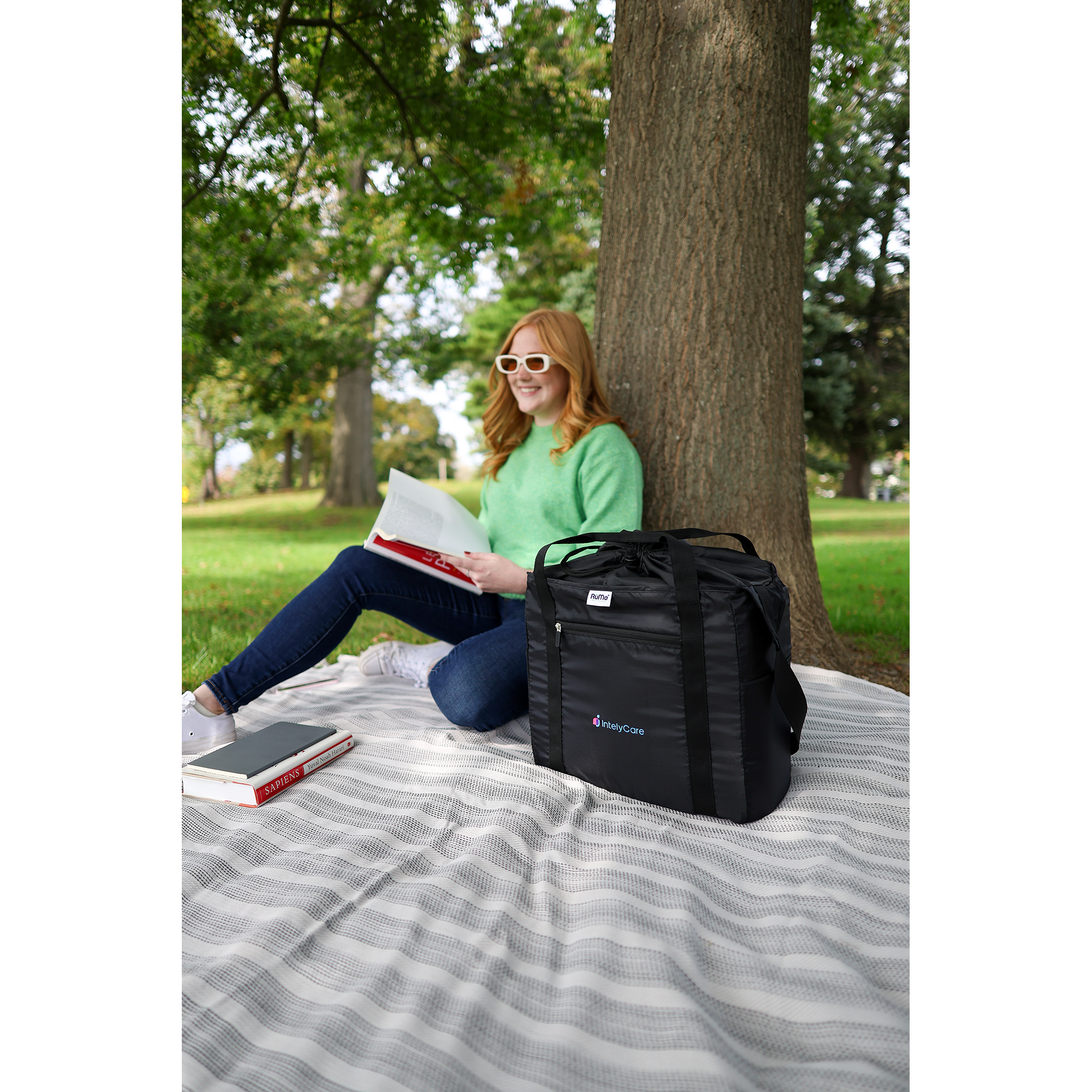 Picture of RuMe Recycled Ripstop rPET Cinch Tote - Black