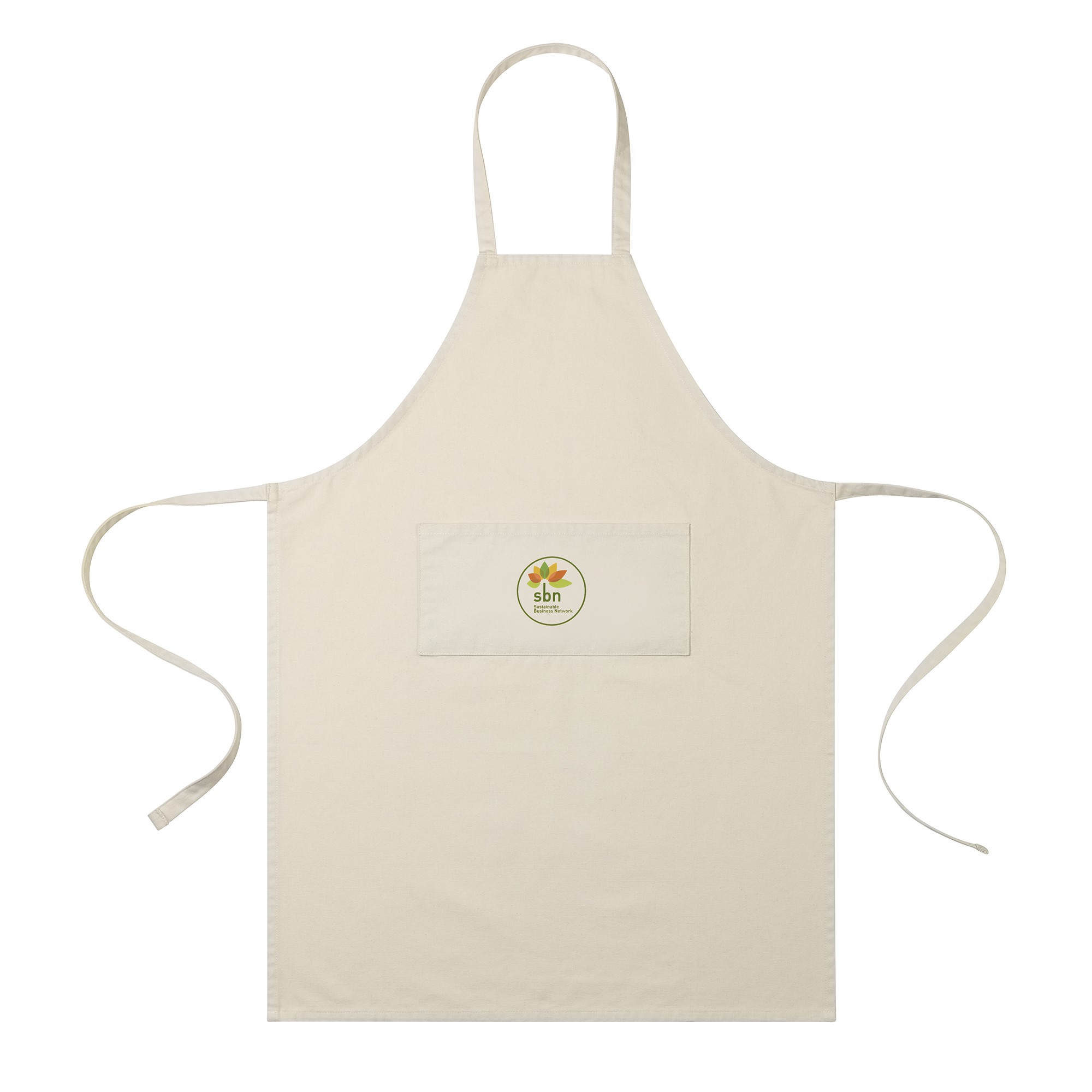 Picture of Recycled Cotton Bib Front Apron - AWARE - Natural