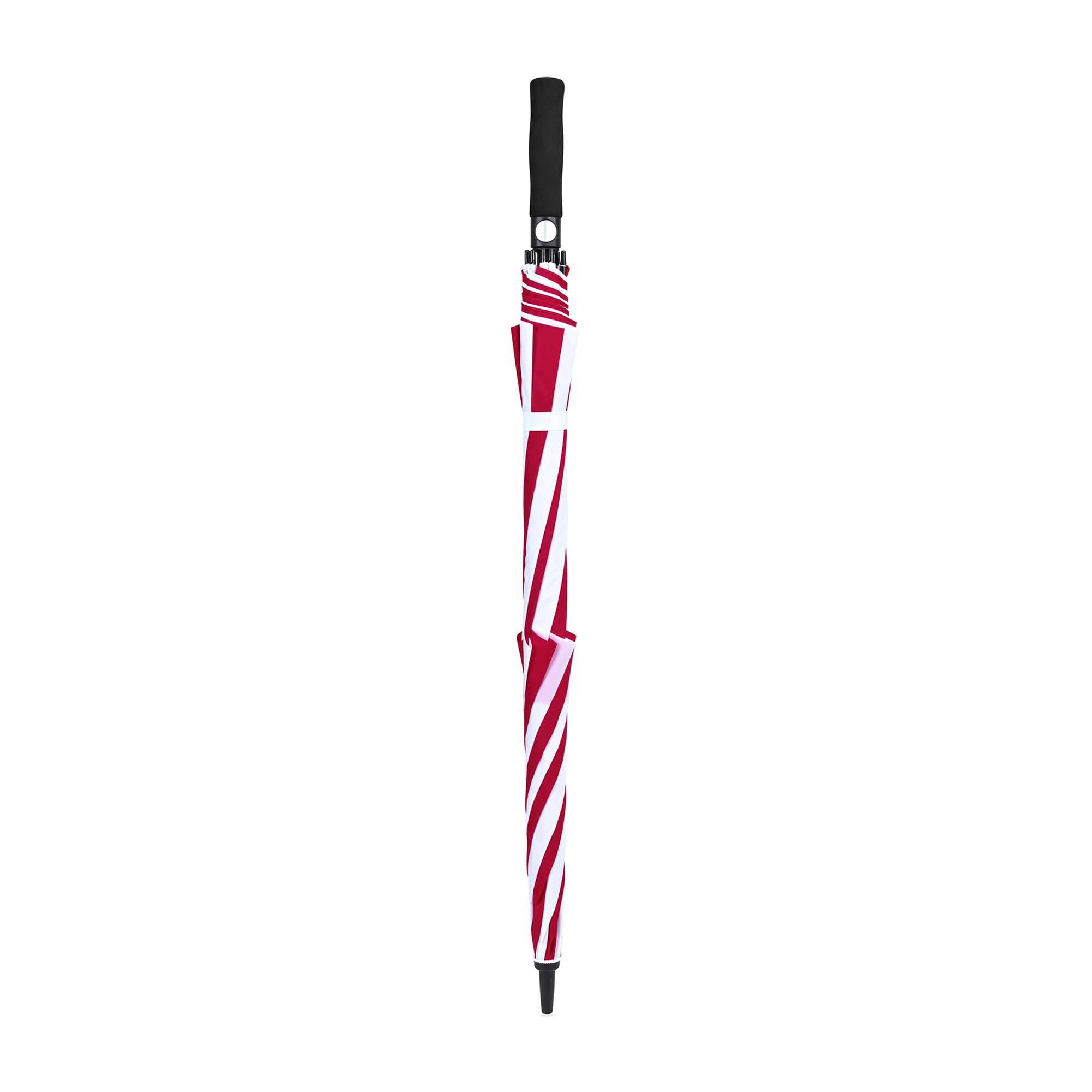 Picture of Elements 60" Recycled rPET Auto Open Dual Canopy Golf Umbrella - Red-White