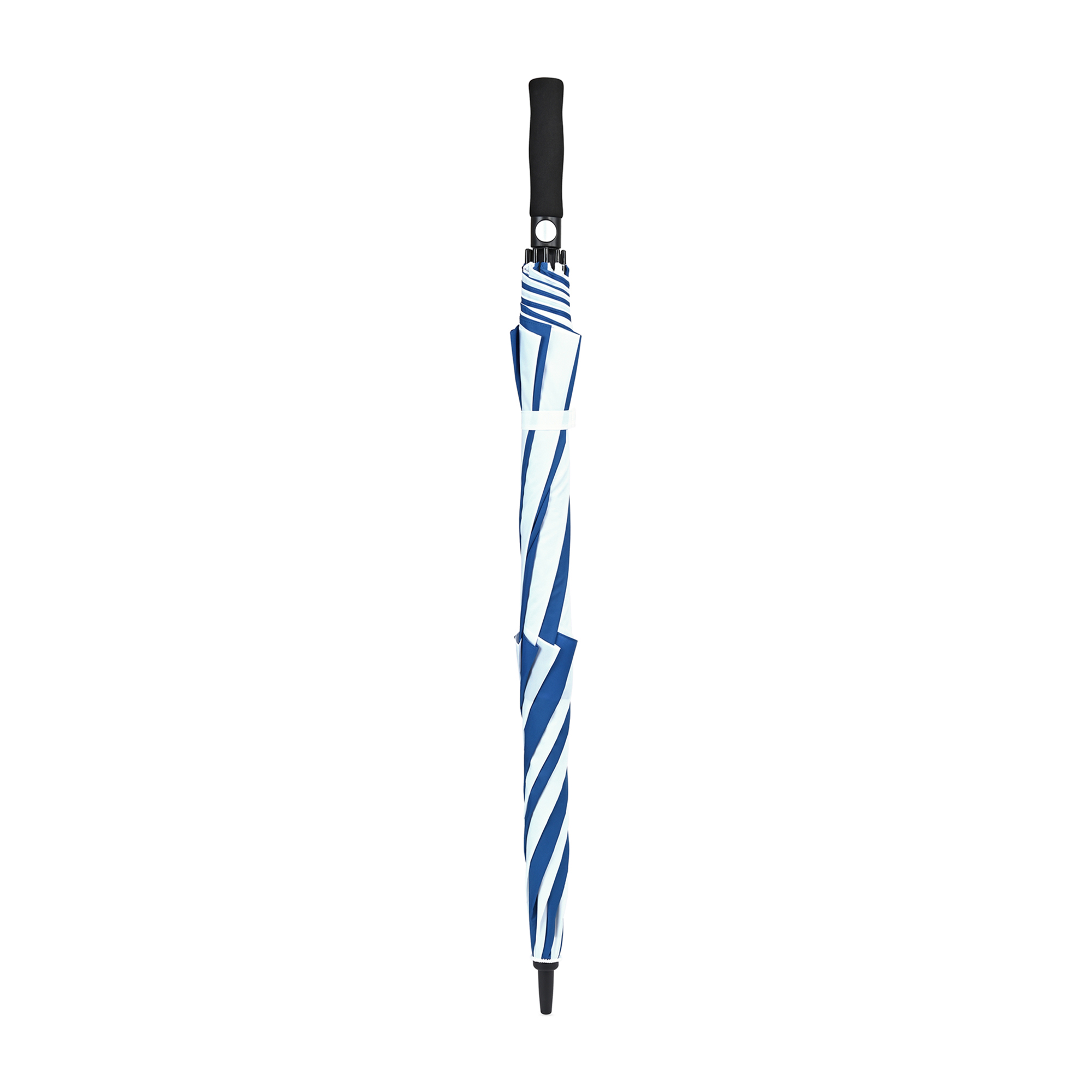 Picture of Elements 60" Recycled rPET Auto Open Dual Canopy Golf Umbrella - Royal-White