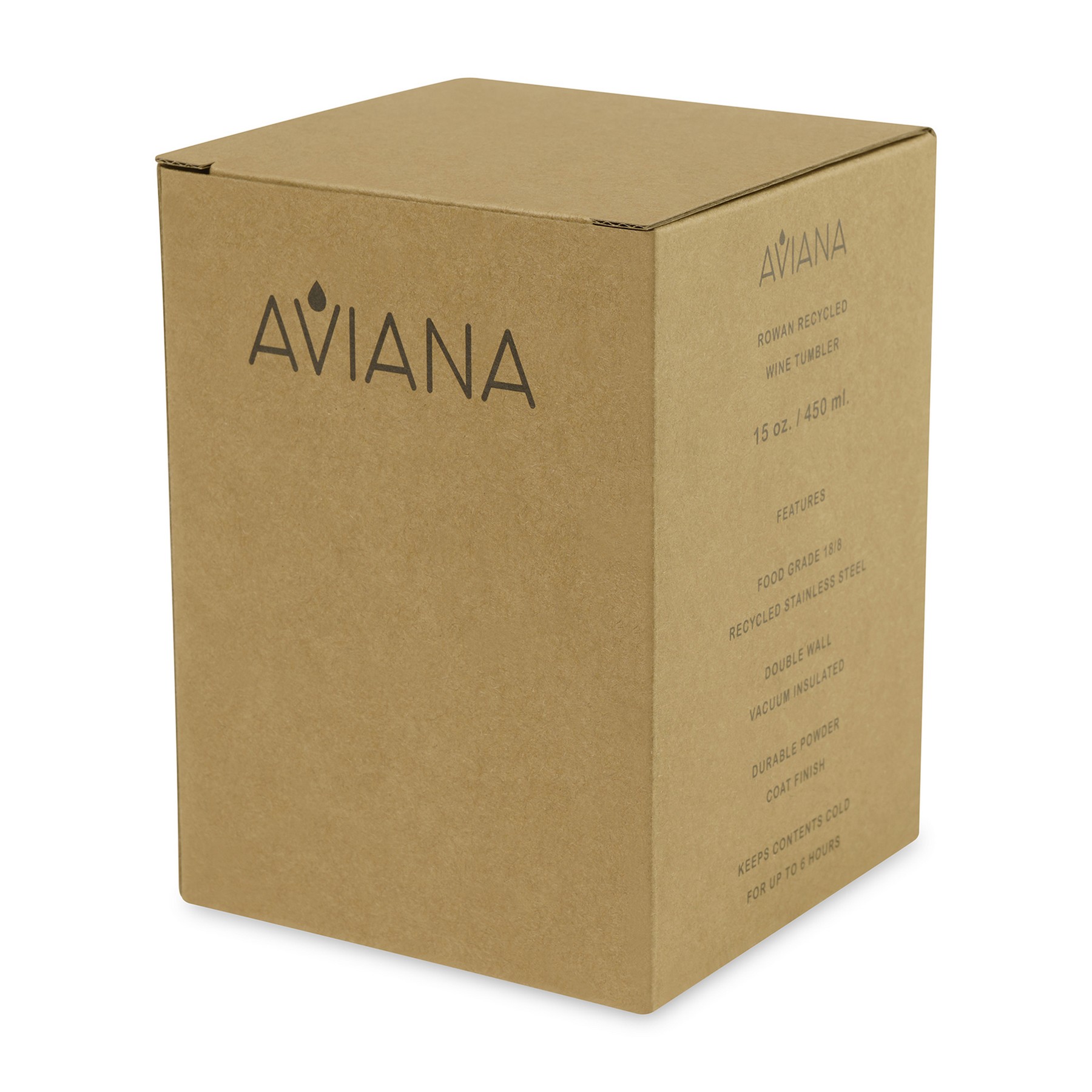 Picture of Aviana Rowan Recycled Stainless Steel Wine Tumbler - 15 Oz. - Black