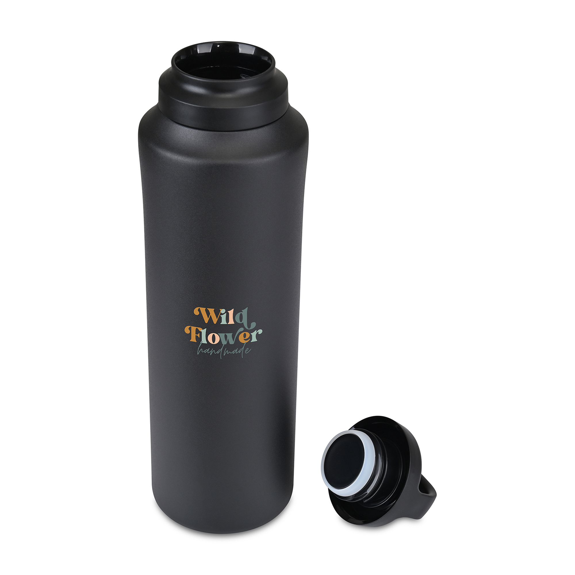 Picture of Aviana Rowan Recycled Stainless Steel Water Bottle - 25 Oz. - Black