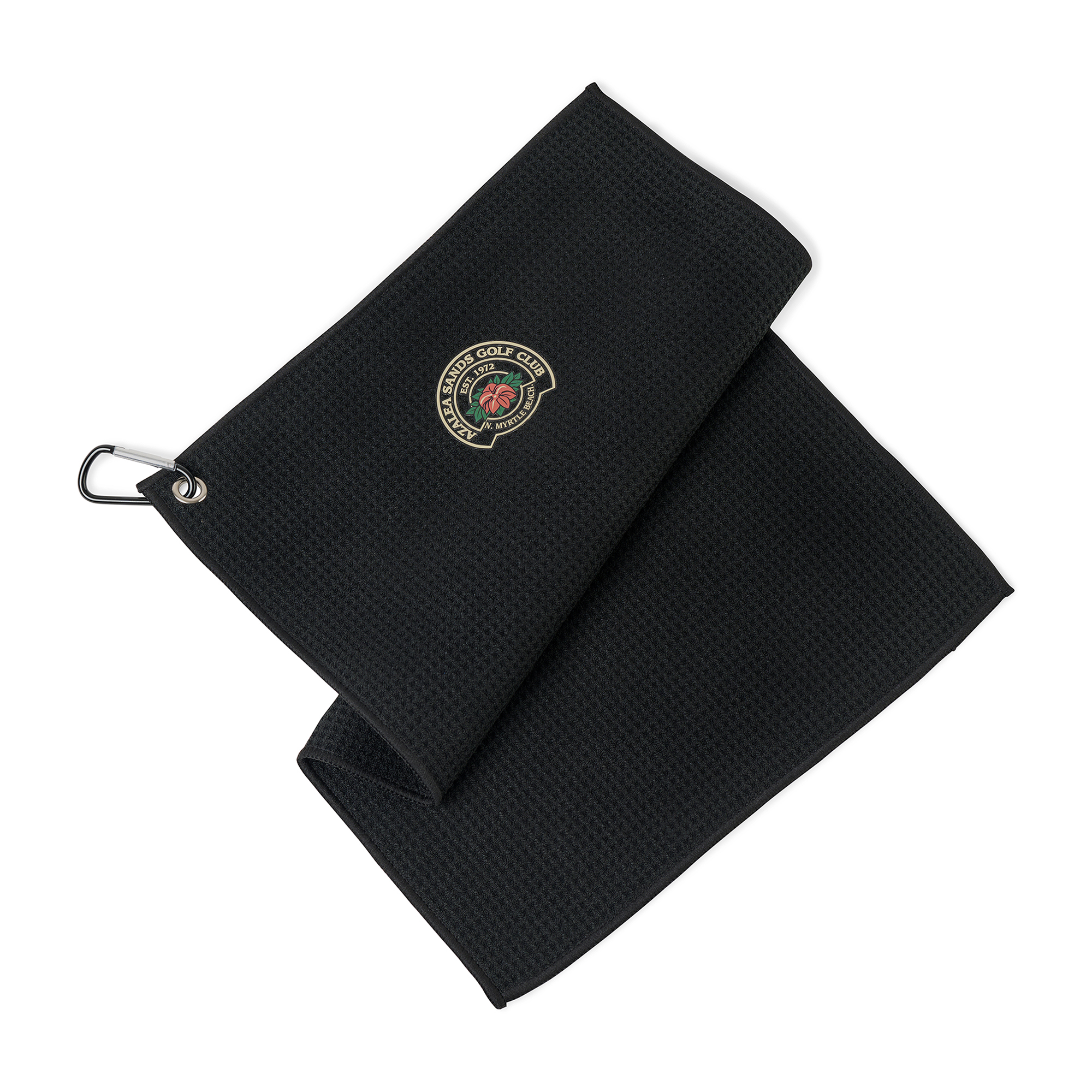 Picture of Golf Links Waffle Weave Towel - Black