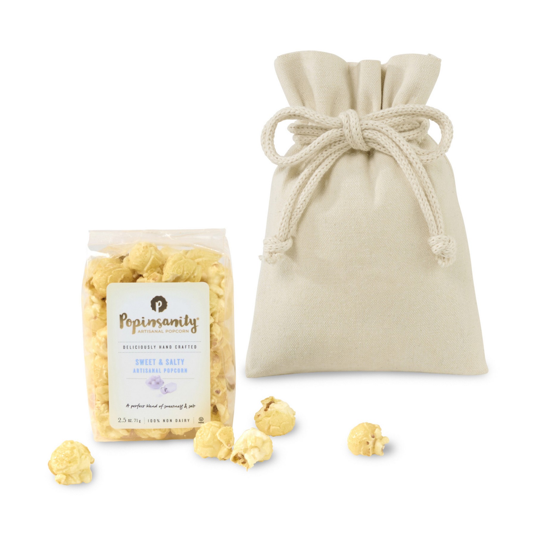 Picture of Poppinsanity Popcorn Snack Gift Bag - Natural
