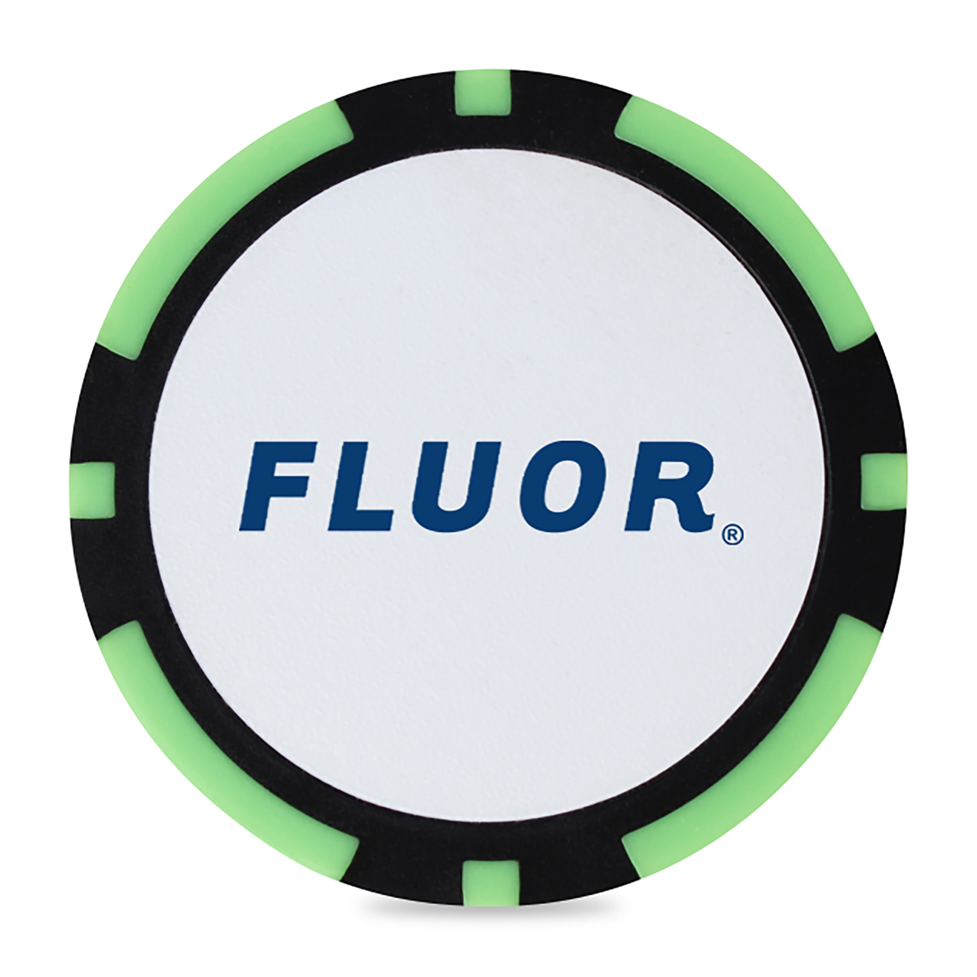 Picture of Ahead 2-Sided Poker Chip - Lime-Black