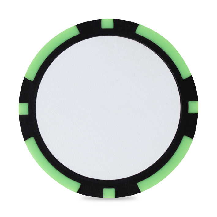 Picture of Ahead 2-Sided Poker Chip - Lime-Black