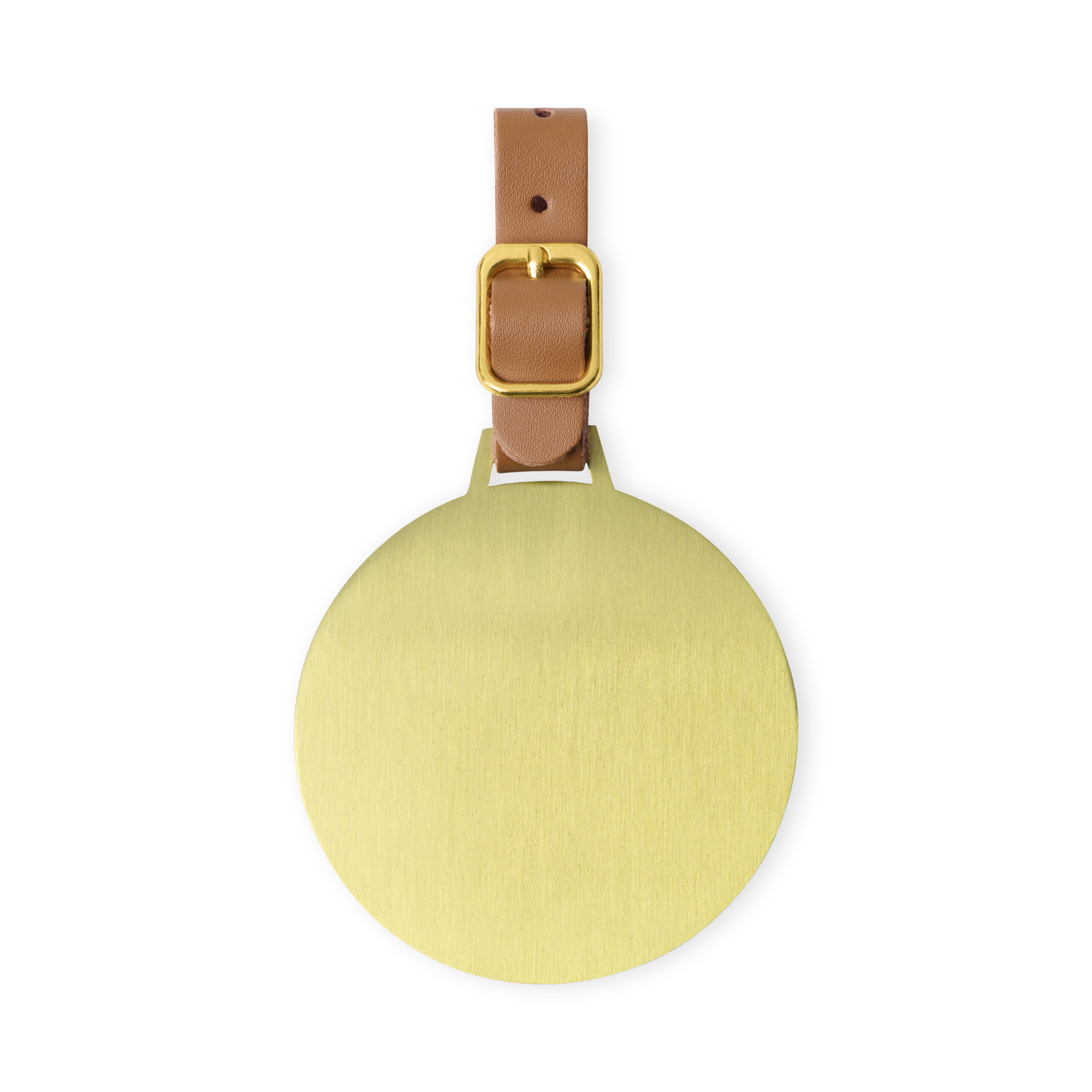 Picture of Ahead Large Round Golf Bag Tag - Antique Brass