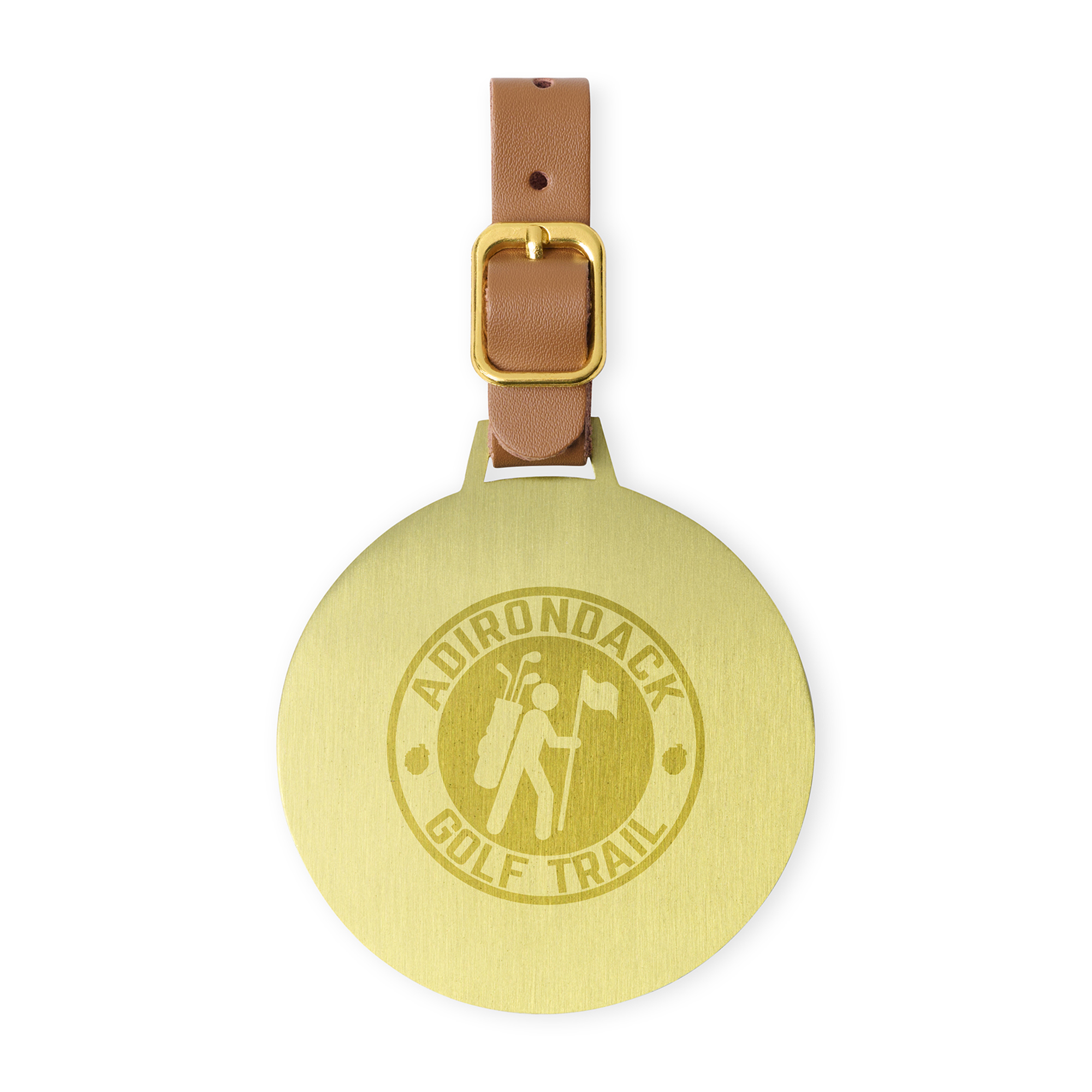 Picture of Ahead Large Round Golf Bag Tag - Antique Brass