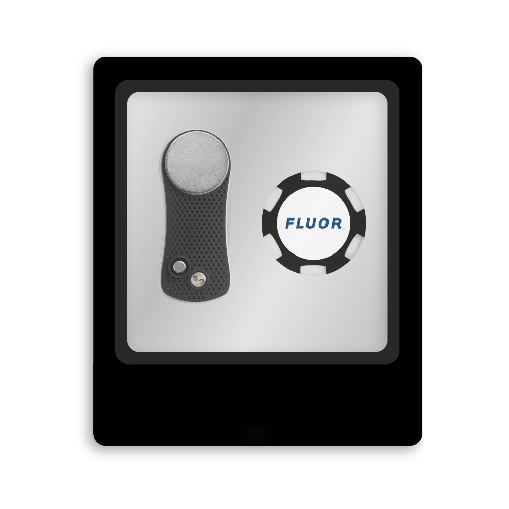 Picture of Ahead Switchfix Divot Repair Tool & Poker Chip Ball Marker Gift Set - Black-Silver