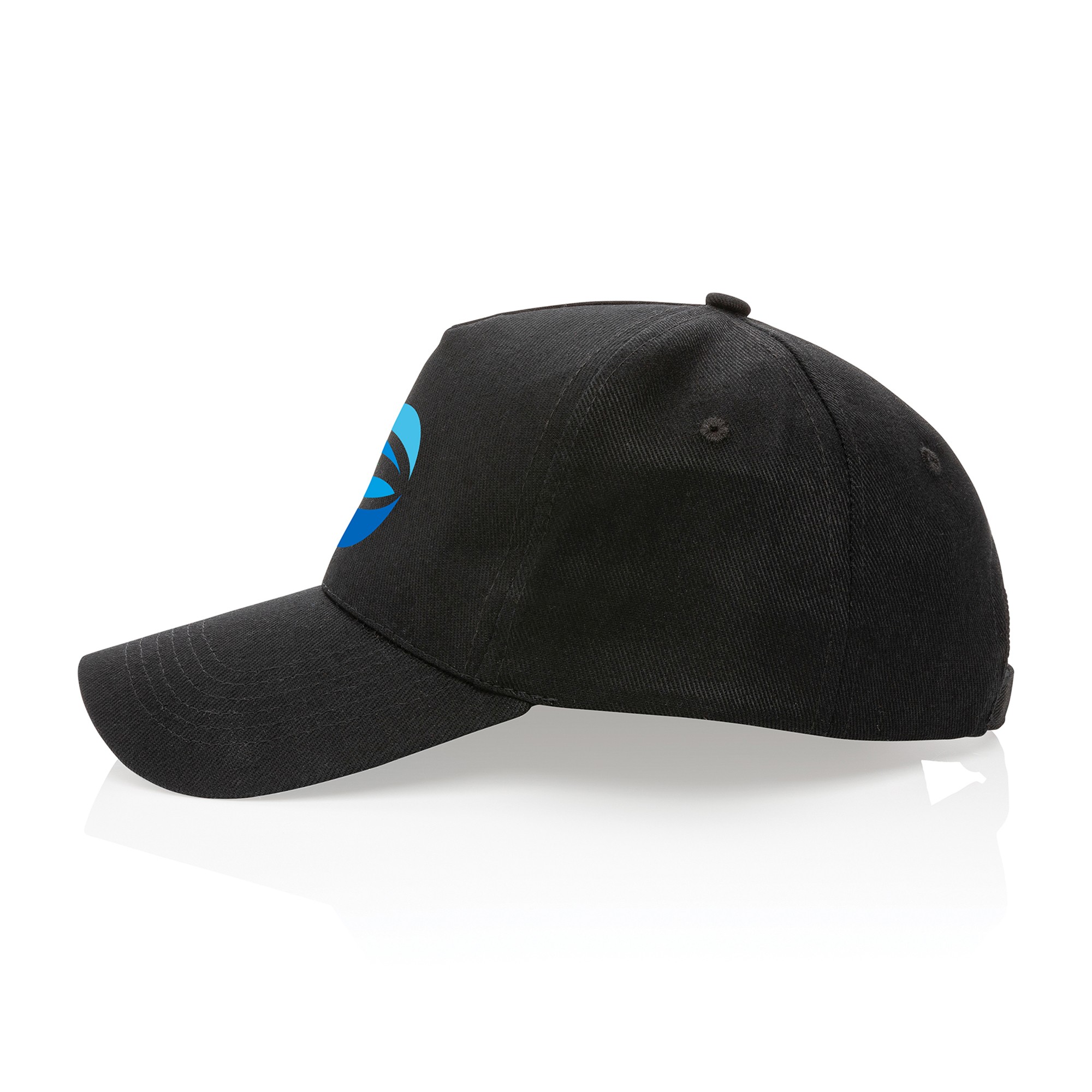 Picture of Impact 5 Panel 280gr Recycled Cotton Cap - AWARE - Black