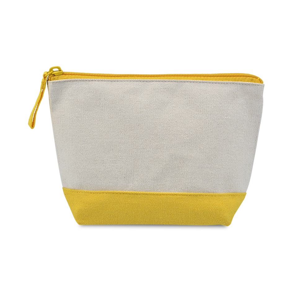 Picture of Canvas Zippered Pouch - Yellow