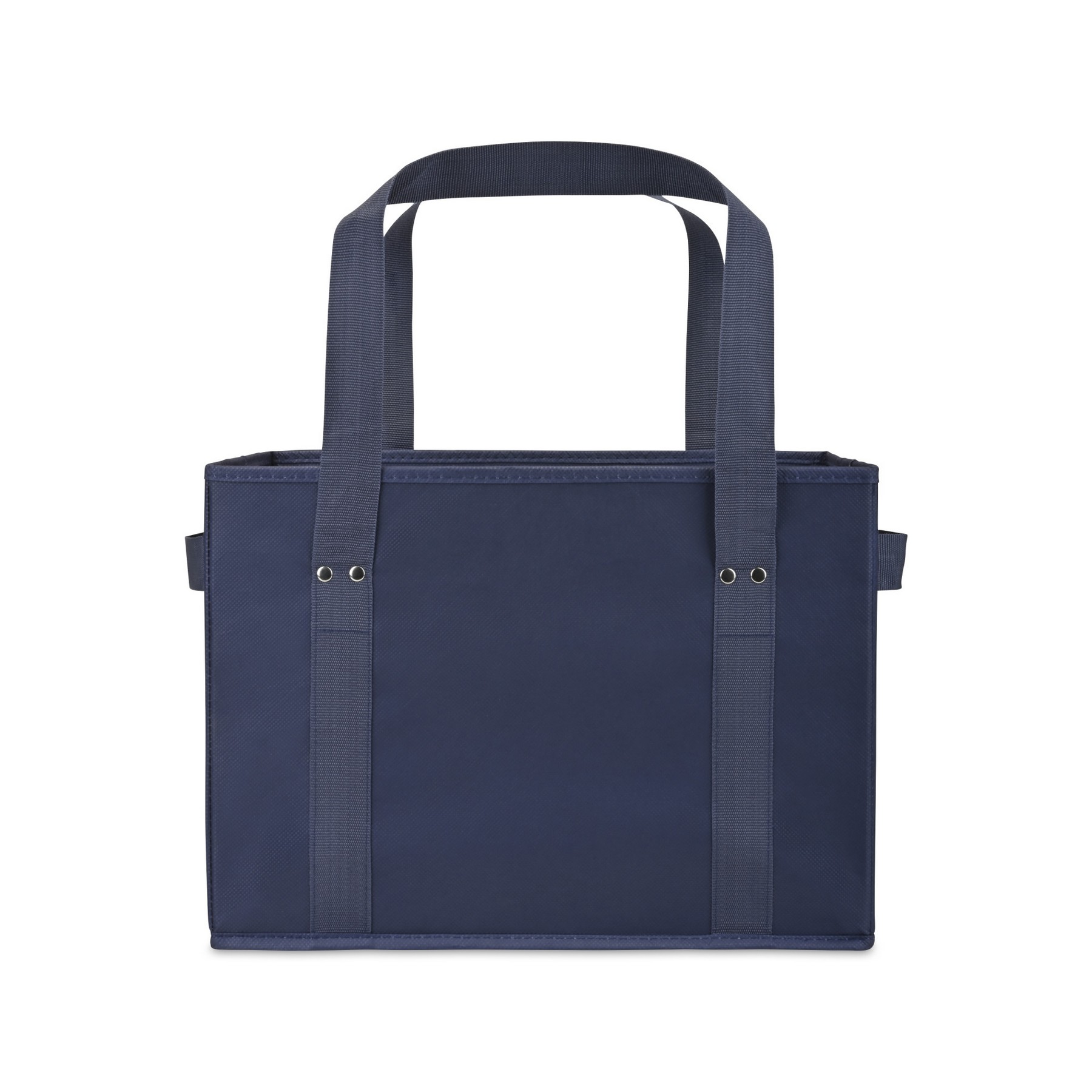 Picture of Recycled Non-Woven Collapsible Box Tote - Navy