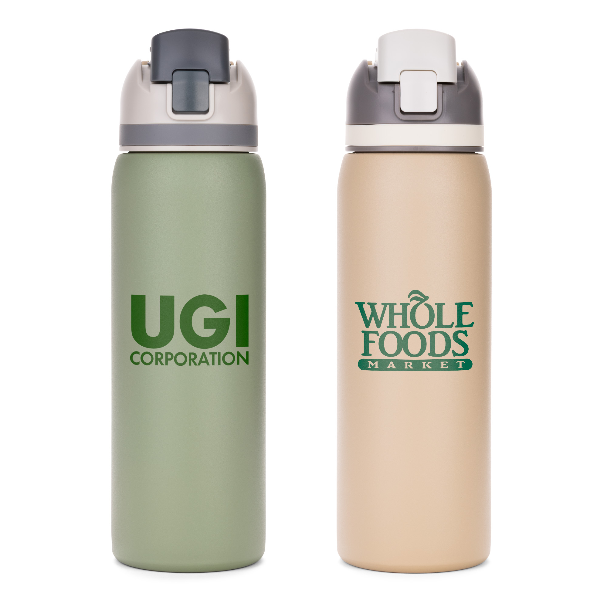 Picture of 27 Oz. Three-Toned Stainless Steel Straw Bottle