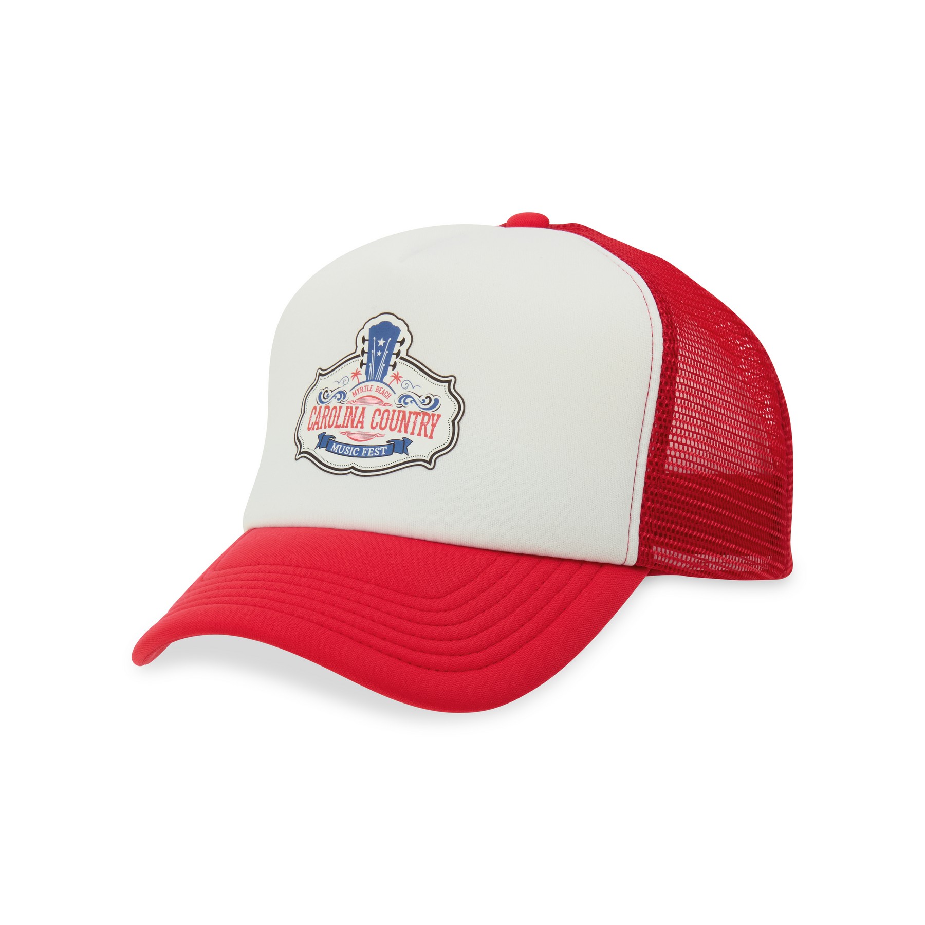 Picture of Merrimack Hat Co. Bronx Foam Trucker Cap - Red-White