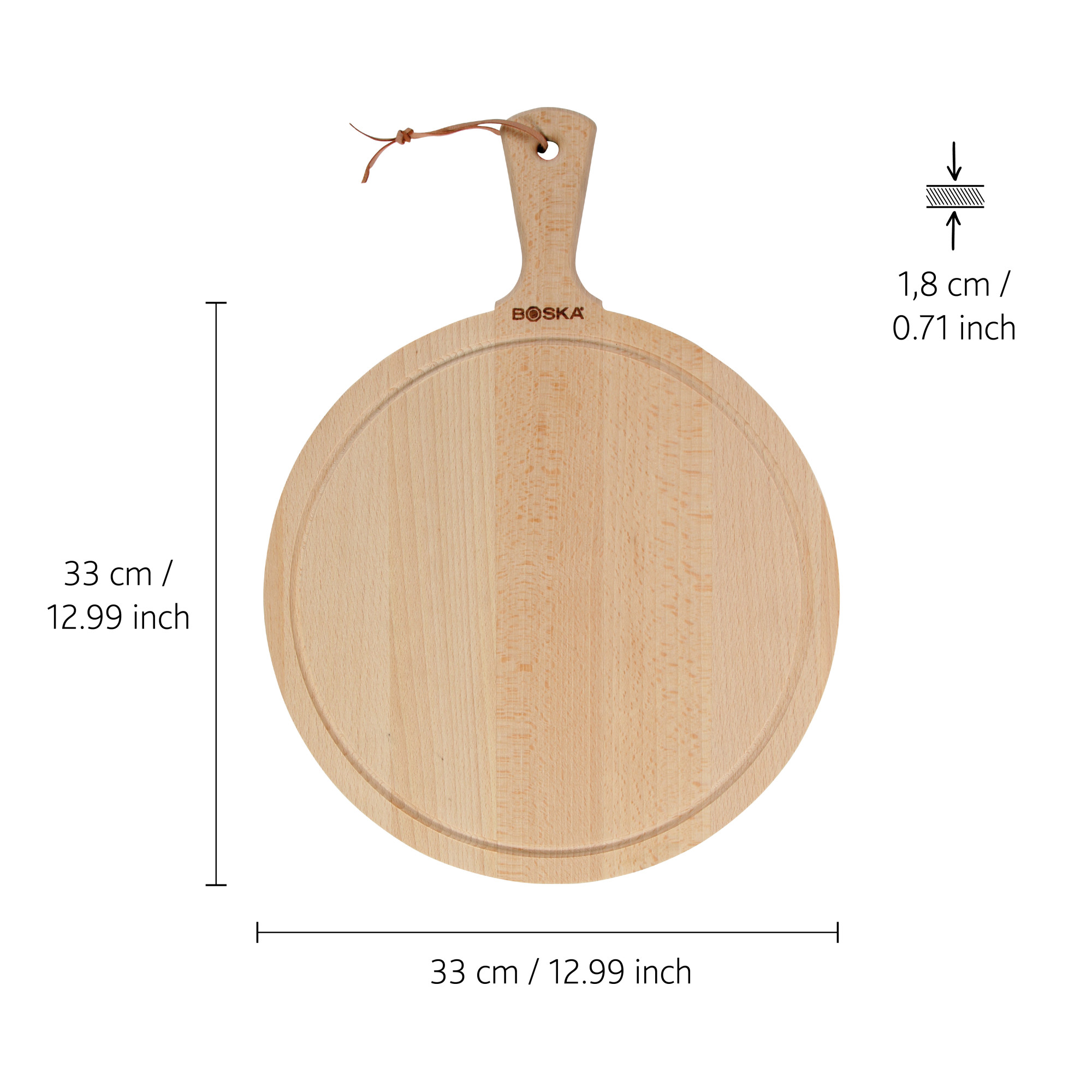 Picture of BOSKA Serving Board Round Amigo L FSC - Wood