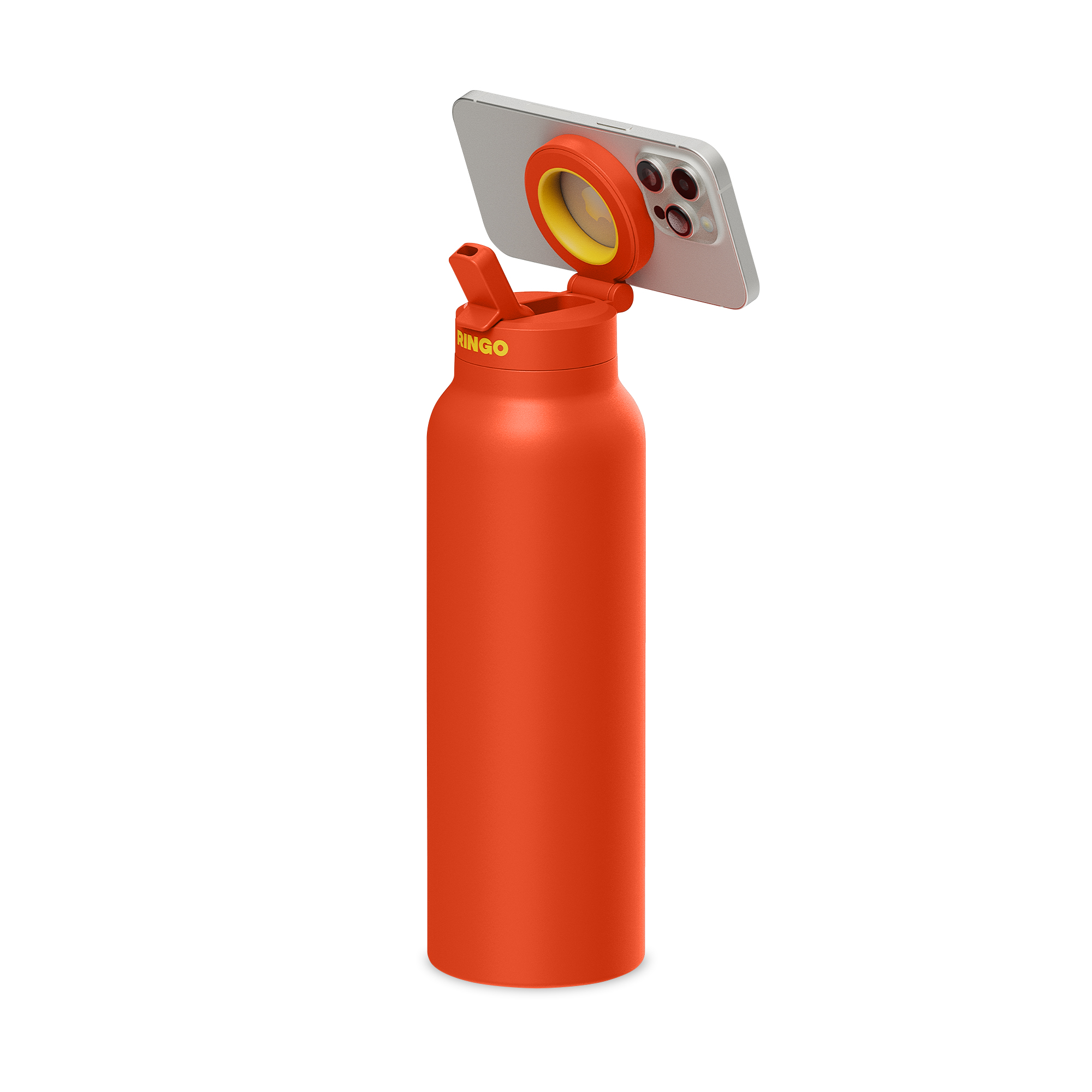 Picture of RINGO Pro Water Bottle with Magnetic Booster Ring - 32 Oz. - Orange