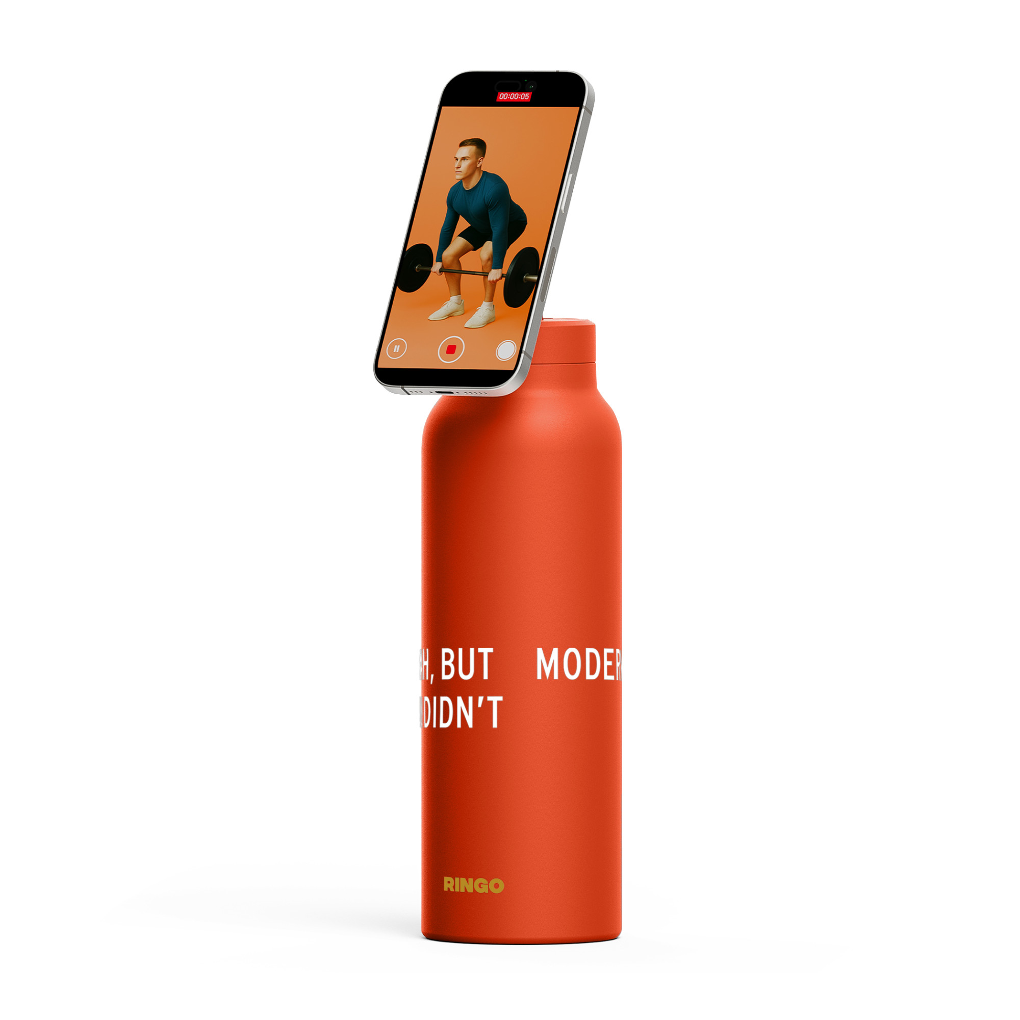 Picture of RINGO Pro Water Bottle with Magnetic Booster Ring - 32 Oz. - Orange