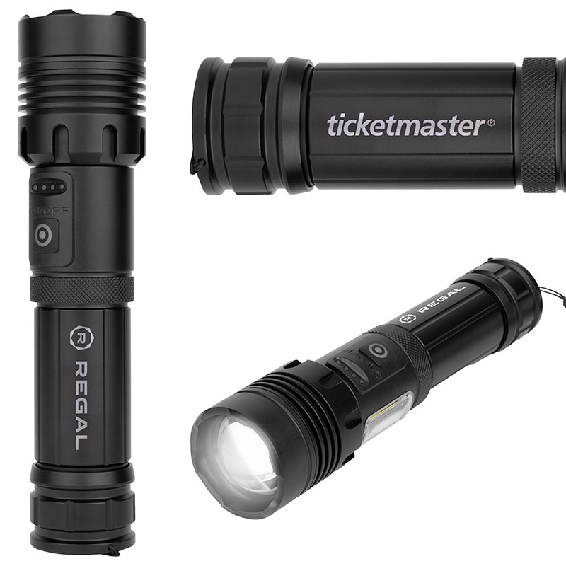 Picture of 1200LM Metal Flashlight w/2000mAh Rechargeable Battery