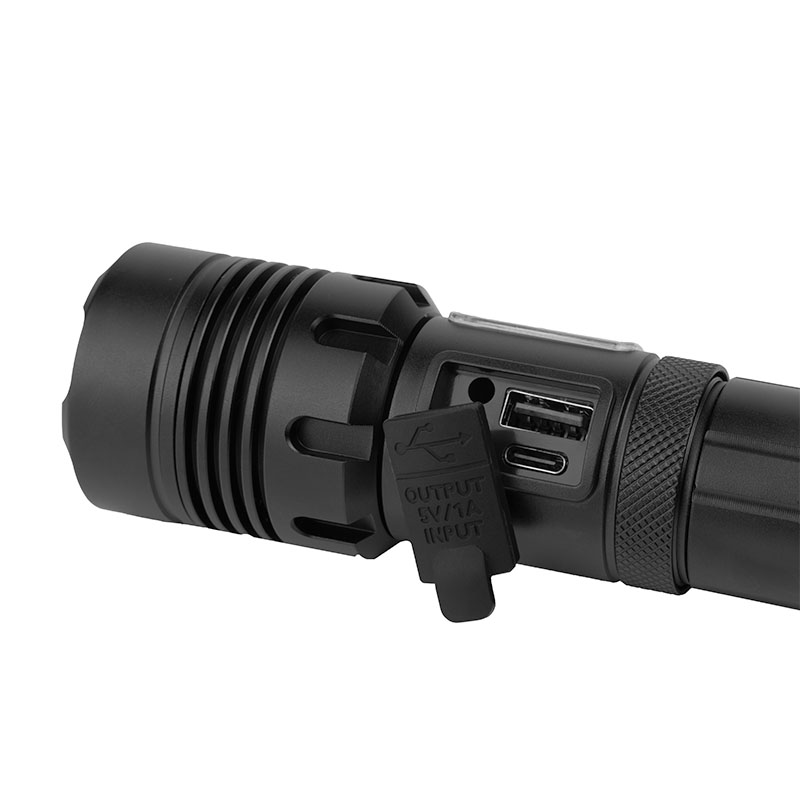 Picture of 1200LM Metal Flashlight w/2000mAh Rechargeable Battery