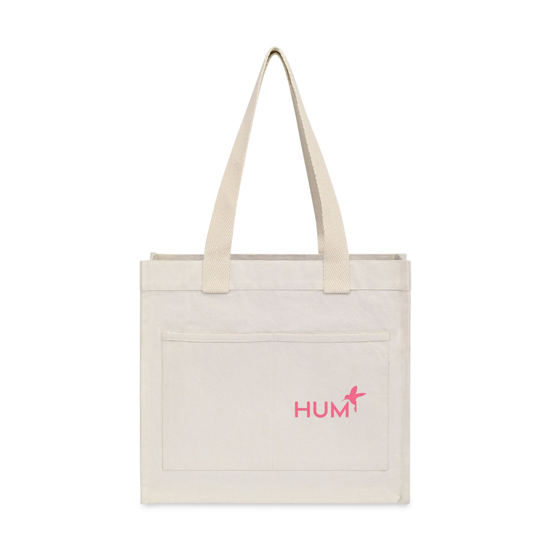 Picture of Recycled Cotton Pocket Tote - AWARE - Natural