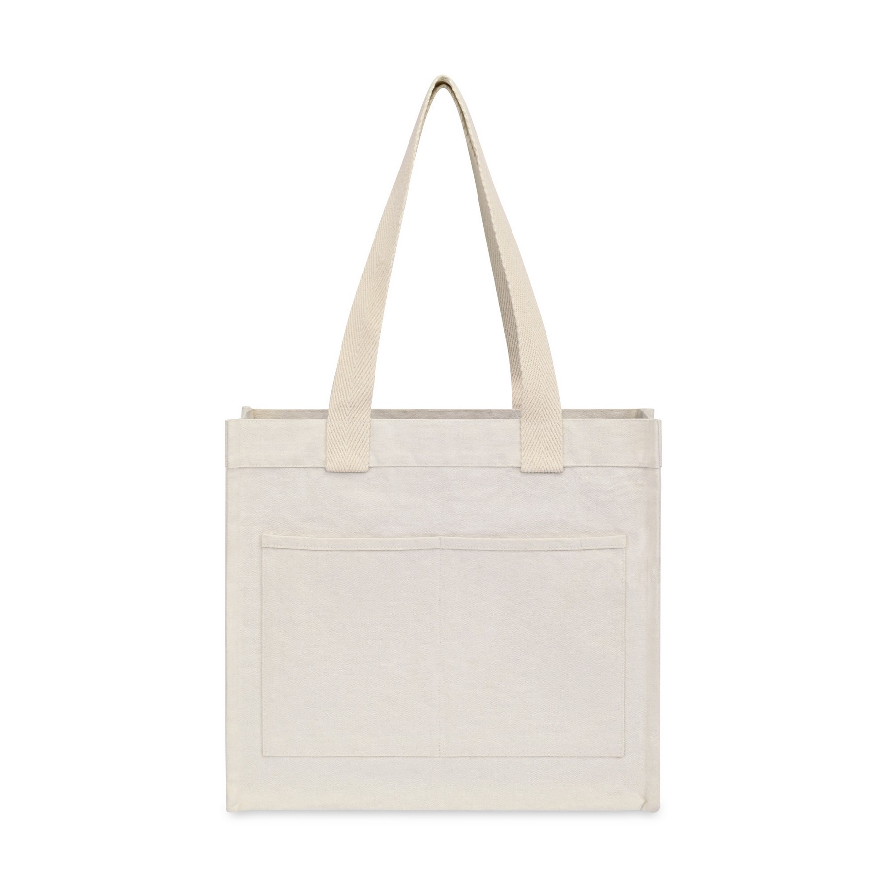 Picture of Recycled Cotton Pocket Tote - AWARE - Natural