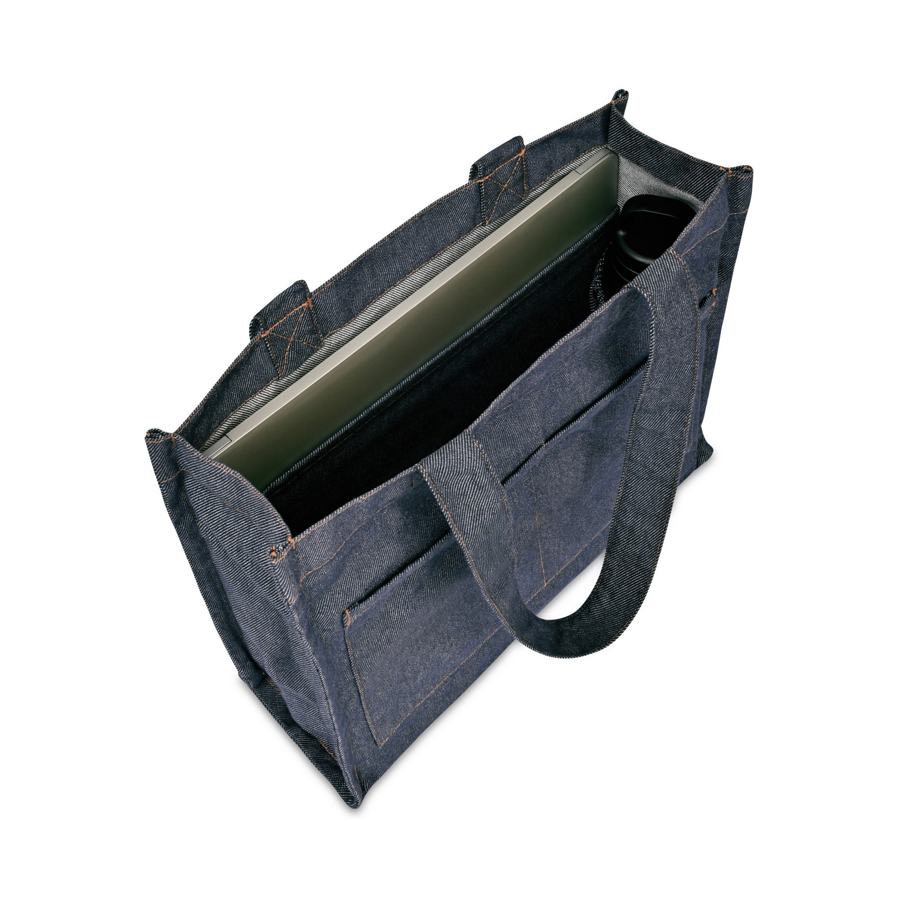 Picture of Recycled Cotton Pocket Tote - AWARE - Indigo Denim