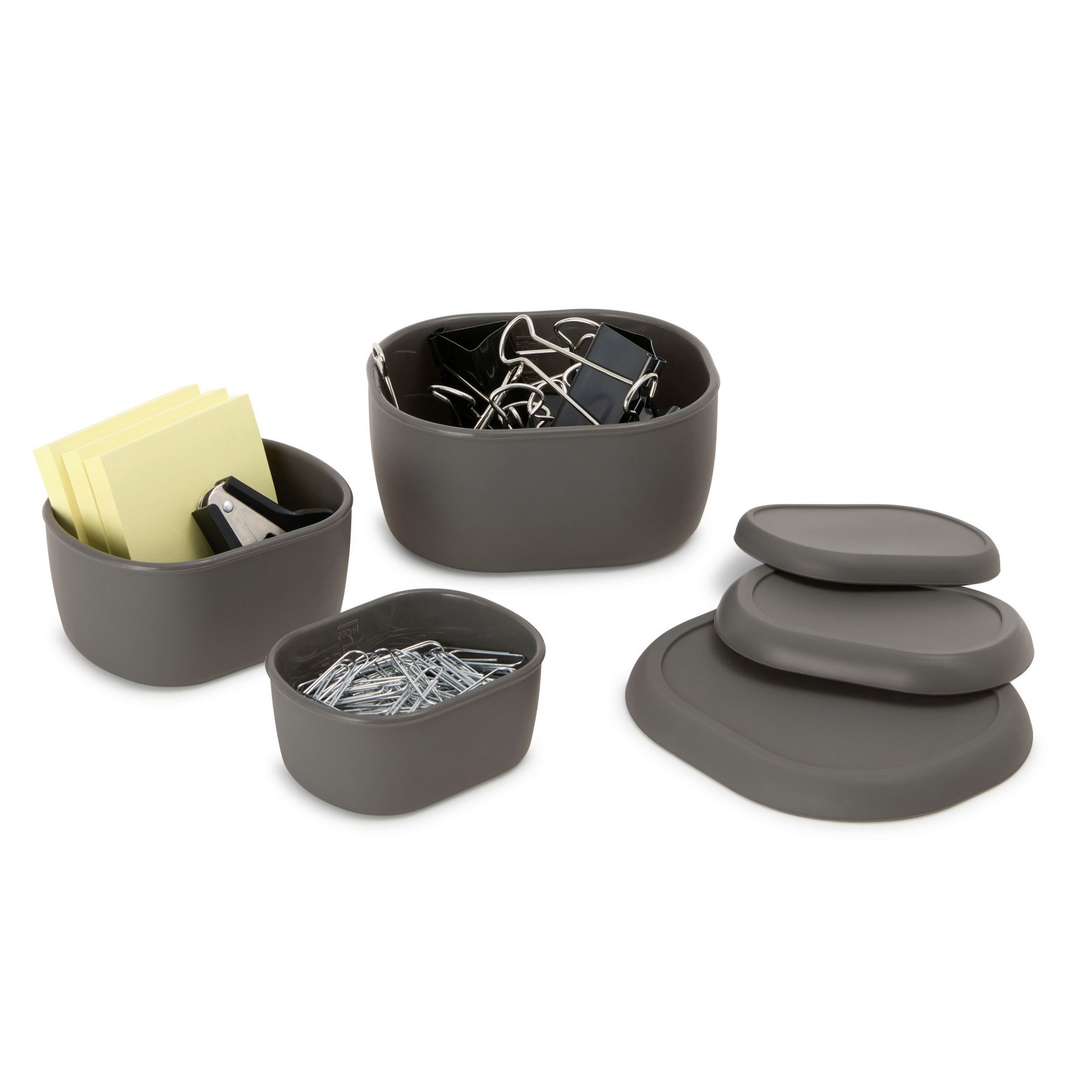 Picture of Silicone Storage Container, Set of 3 - Charcoal