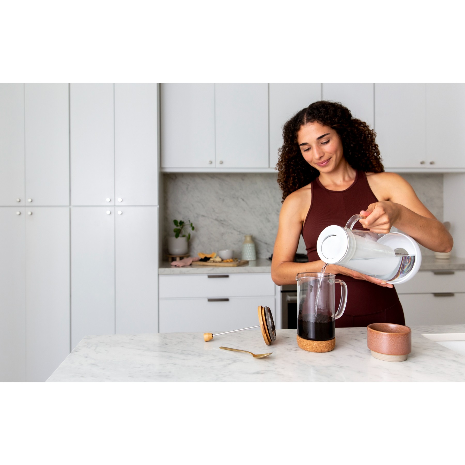 Picture of LifeStraw Home Glass 7-Cup Pitcher - White