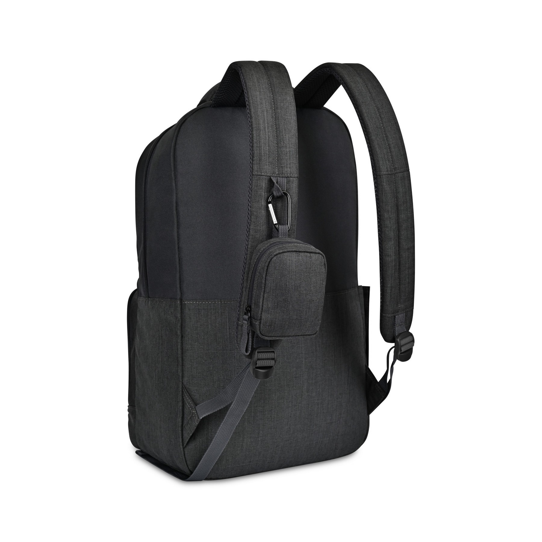 Picture of Fletcher Recycled rPET Laptop Backpack & Mini Pouch Bag Charm Set - Black Sand