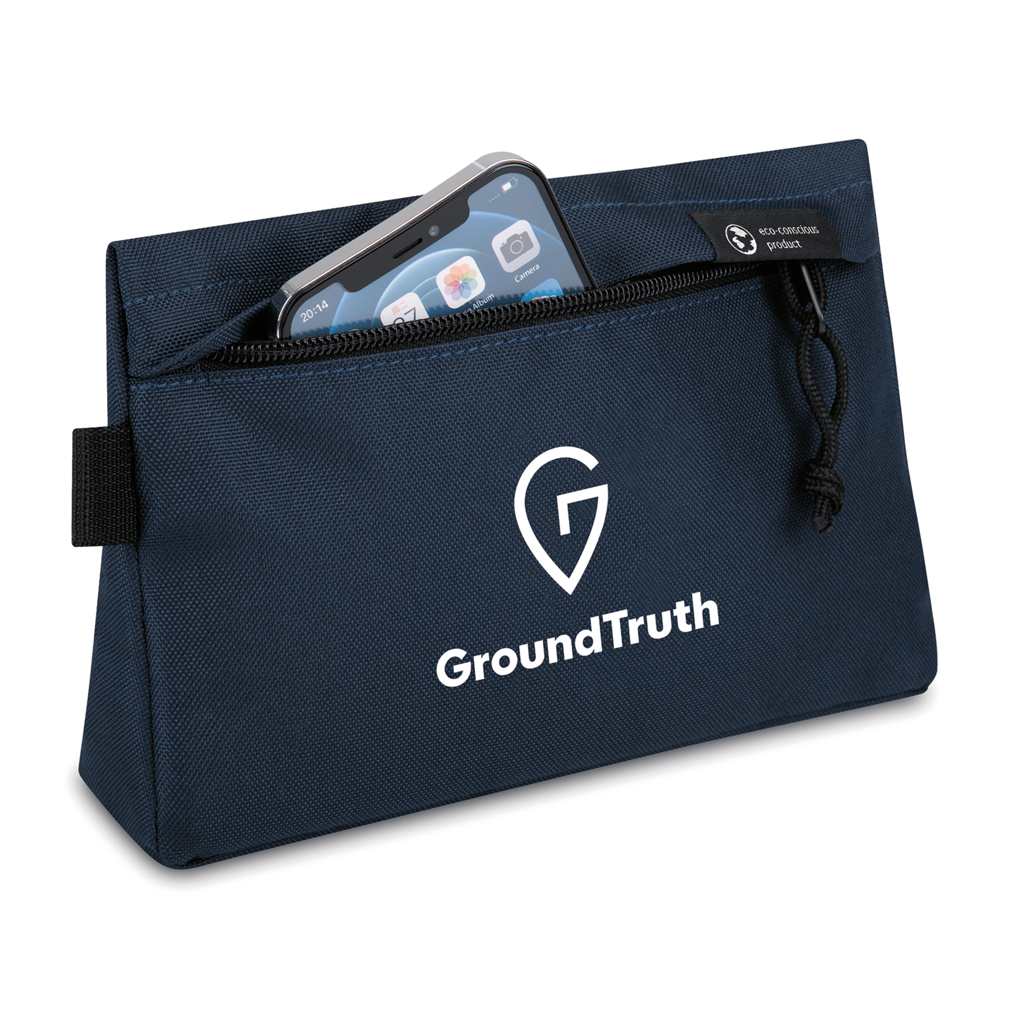Picture of Renew Recycled rPET Zippered Pouch - AWARE - Navy