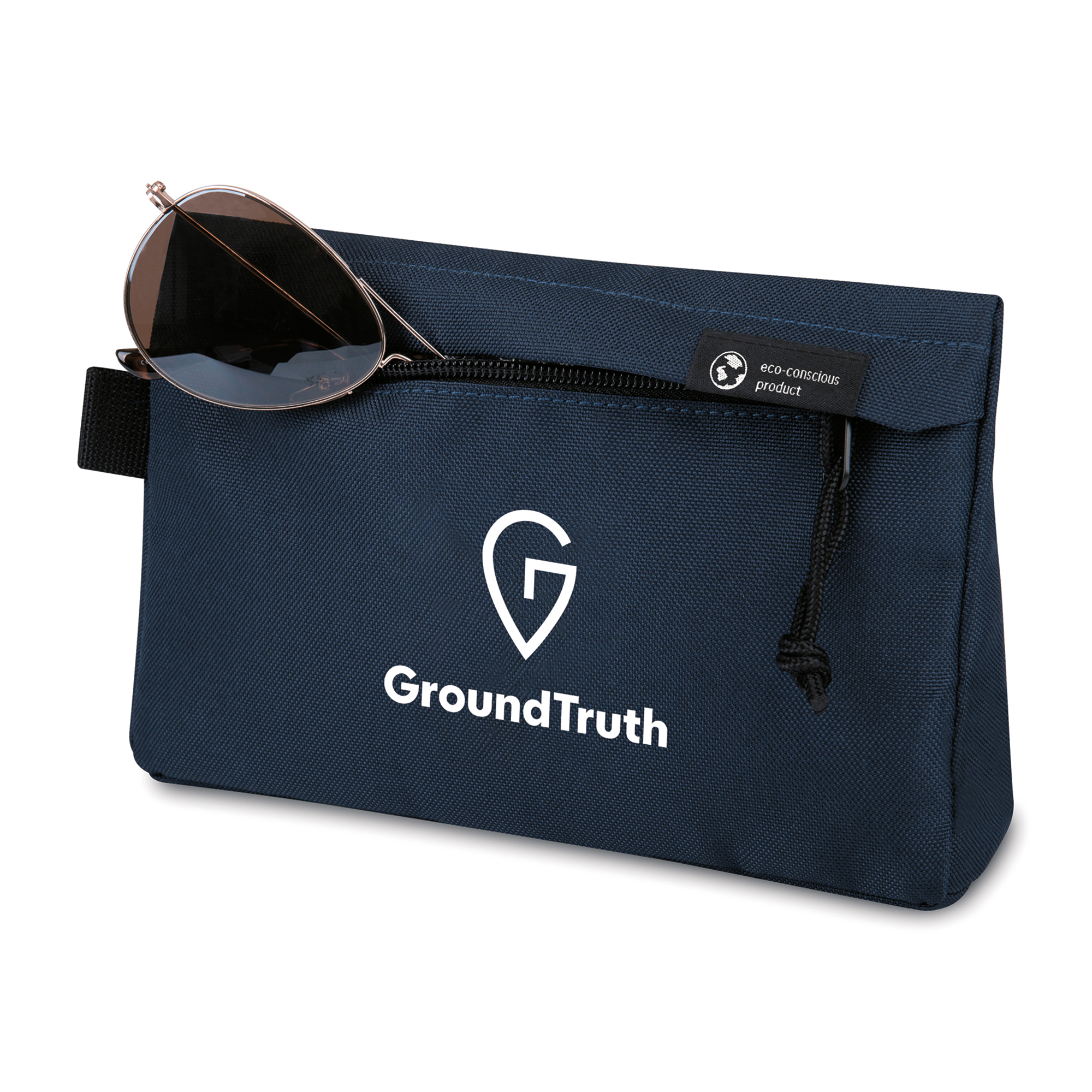 Picture of Renew Recycled rPET Zippered Pouch - AWARE - Navy