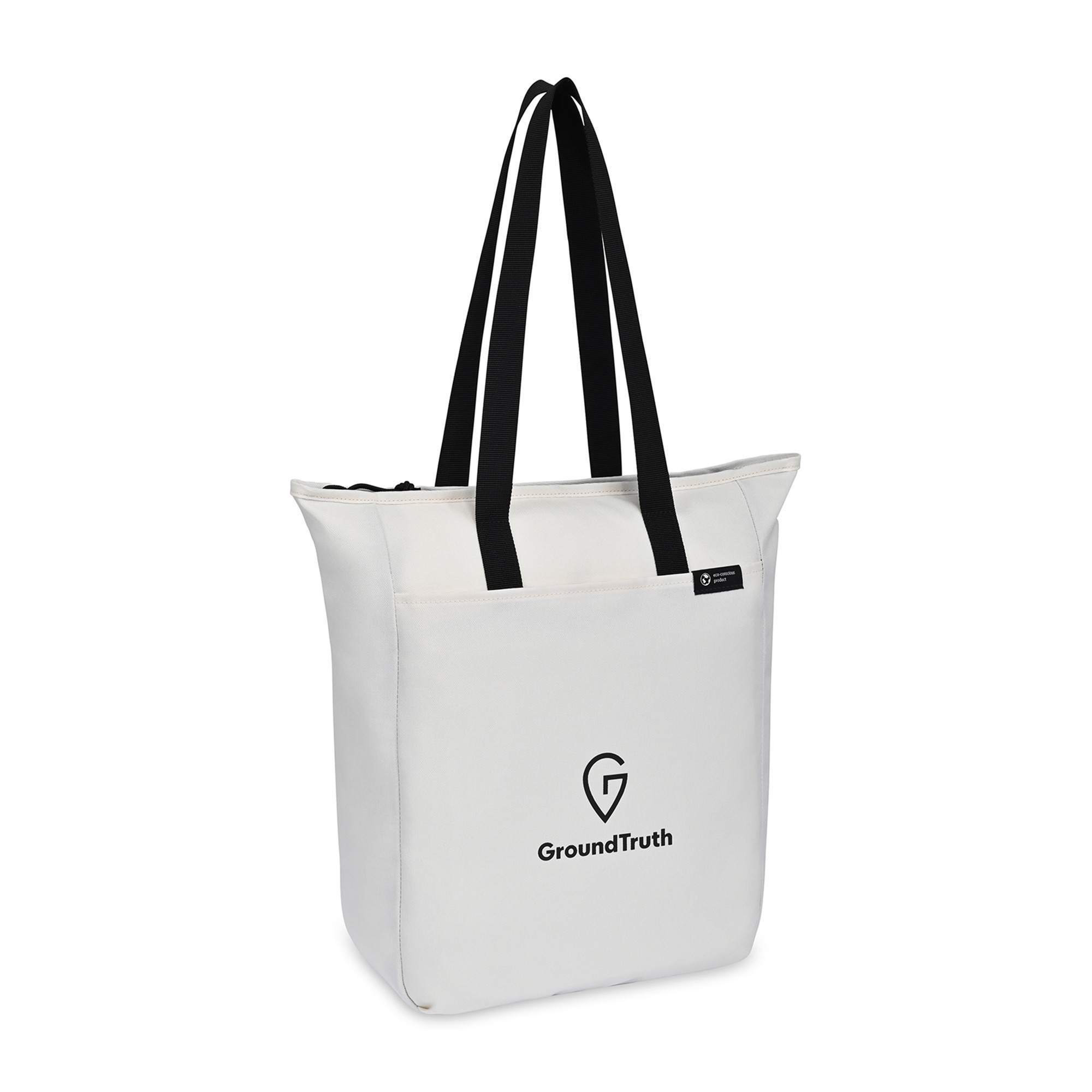 Picture of Renew Recycled rPET Zippered Tote - AWARE - Cream