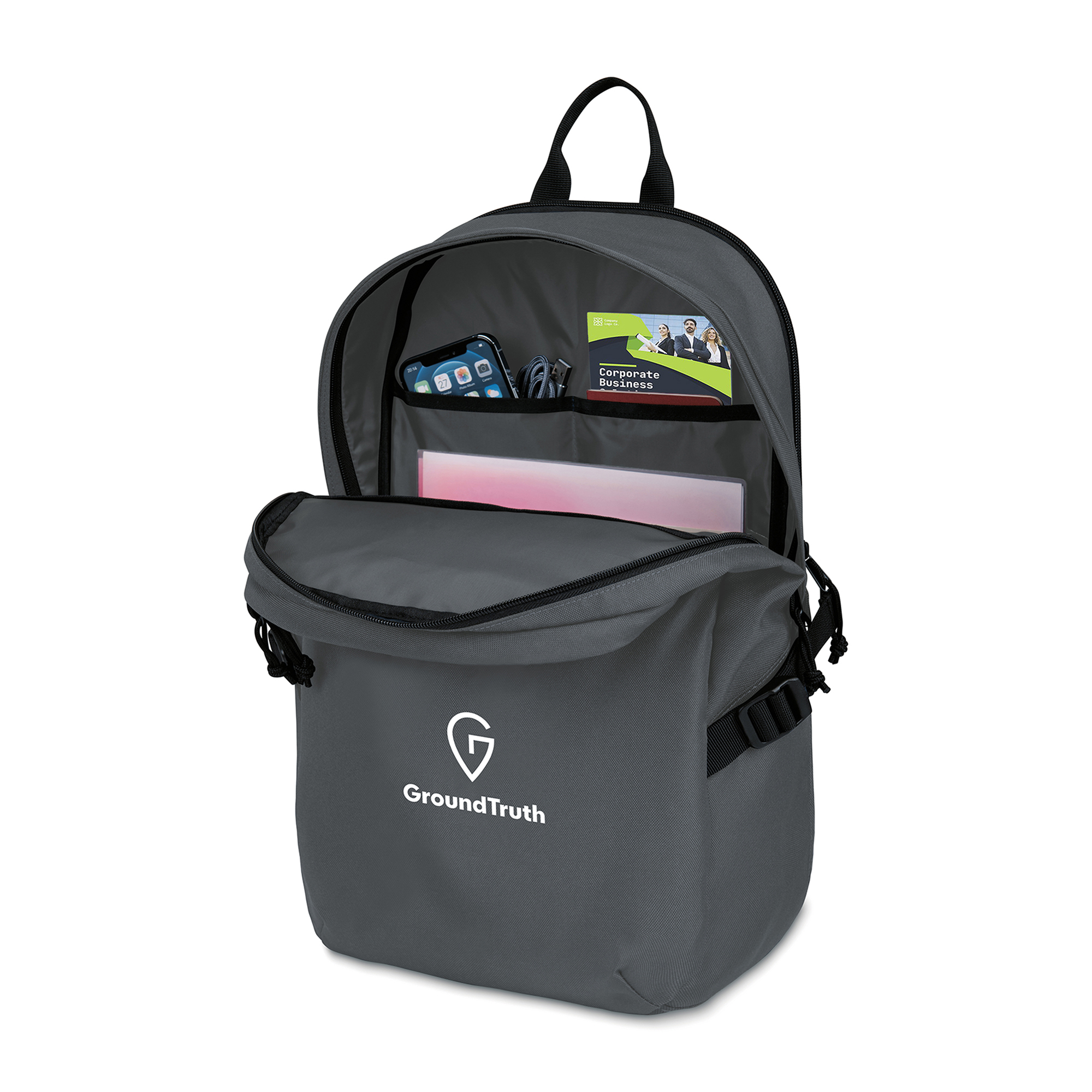 Picture of Renew Recycled rPET Computer Backpack - AWARE - Durango Grey