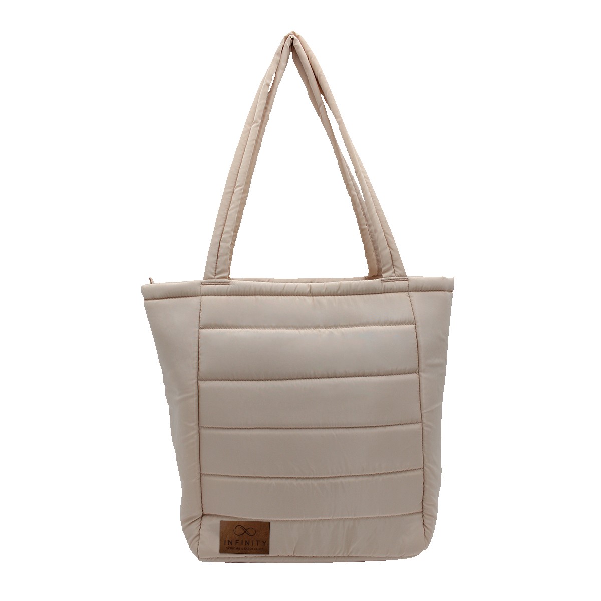 Picture of Otaria™ Puffy Recycled Tote Bag, Leather Patch - Laser Engraving