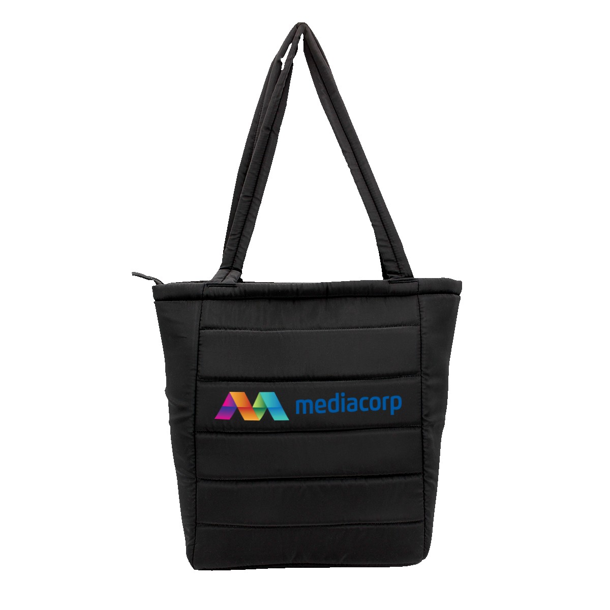 Picture of Otaria™ Puffy Recycled Tote Bag, Leather Patch - Laser Engraving