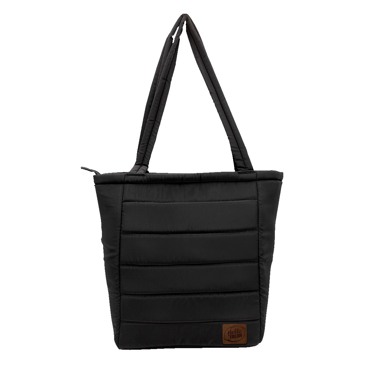 Picture of Otaria™ Puffy Recycled Tote Bag, Leather Patch - Laser Engraving