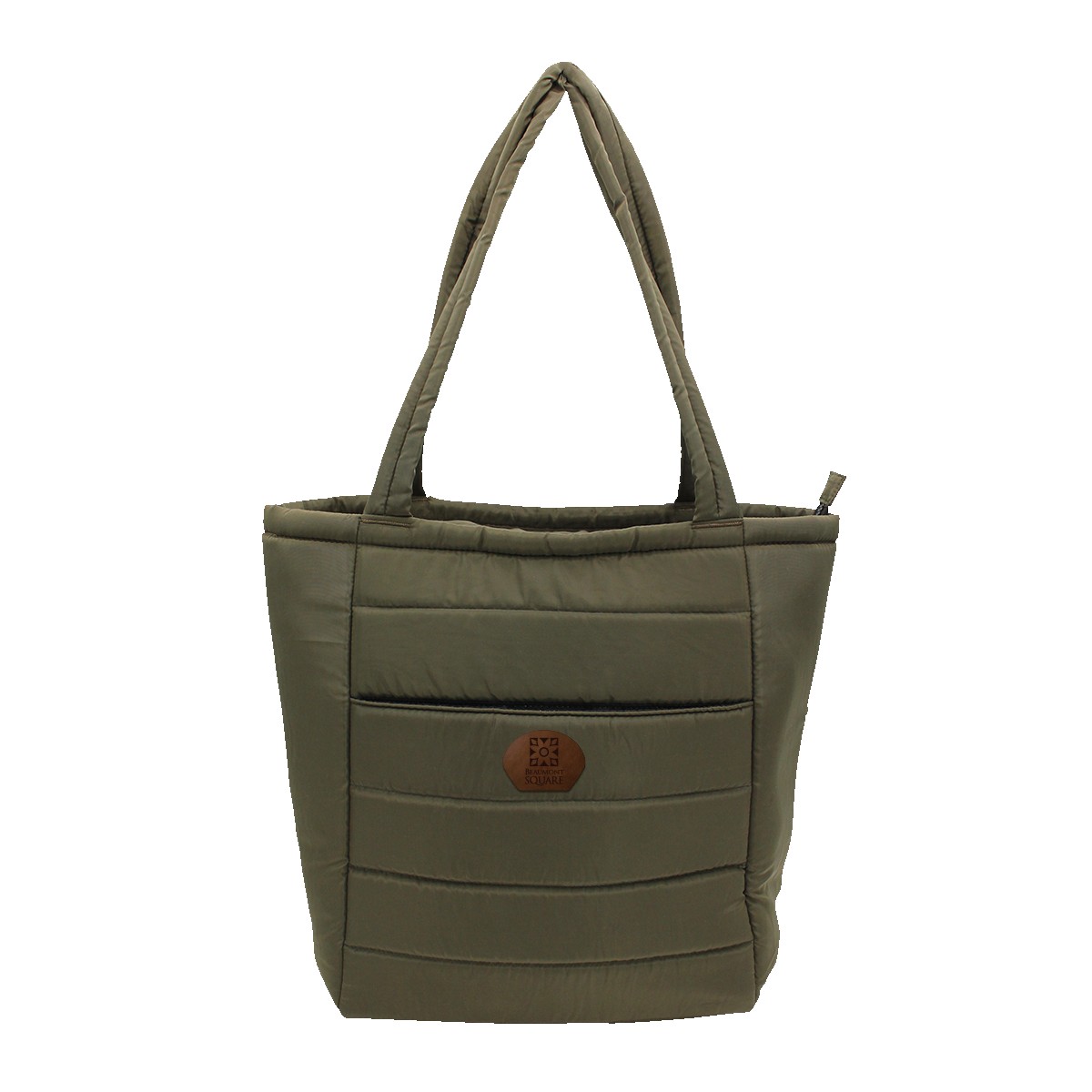 Picture of Otaria™ Puffy Recycled Tote Bag, Leather Patch - Laser Engraving