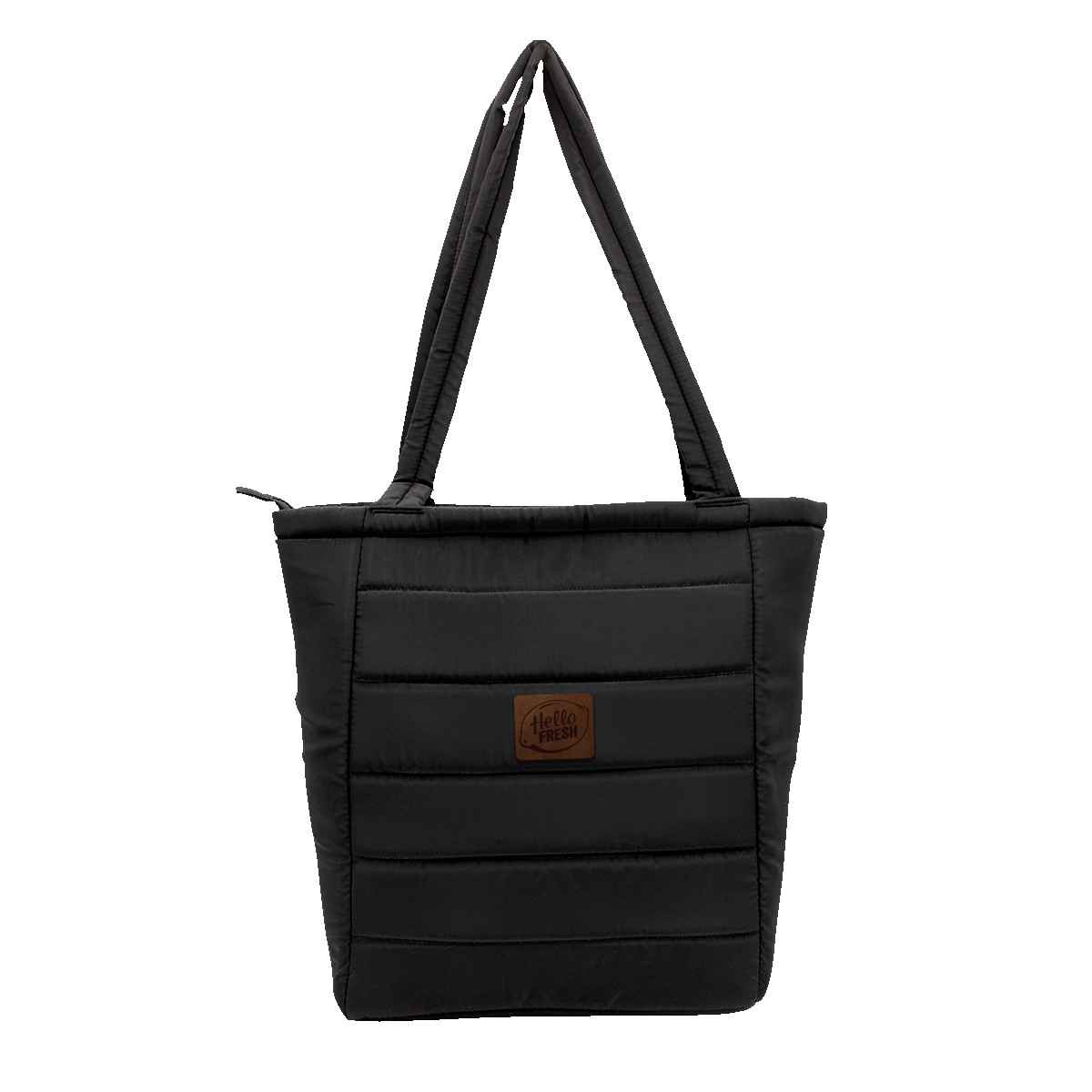 Picture of Otaria™ Puffy Recycled Tote Bag, Leather Patch - Laser Engraving