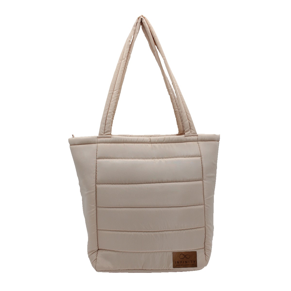Picture of Otaria™ Puffy Recycled Tote Bag, Leather Patch - Laser Engraving
