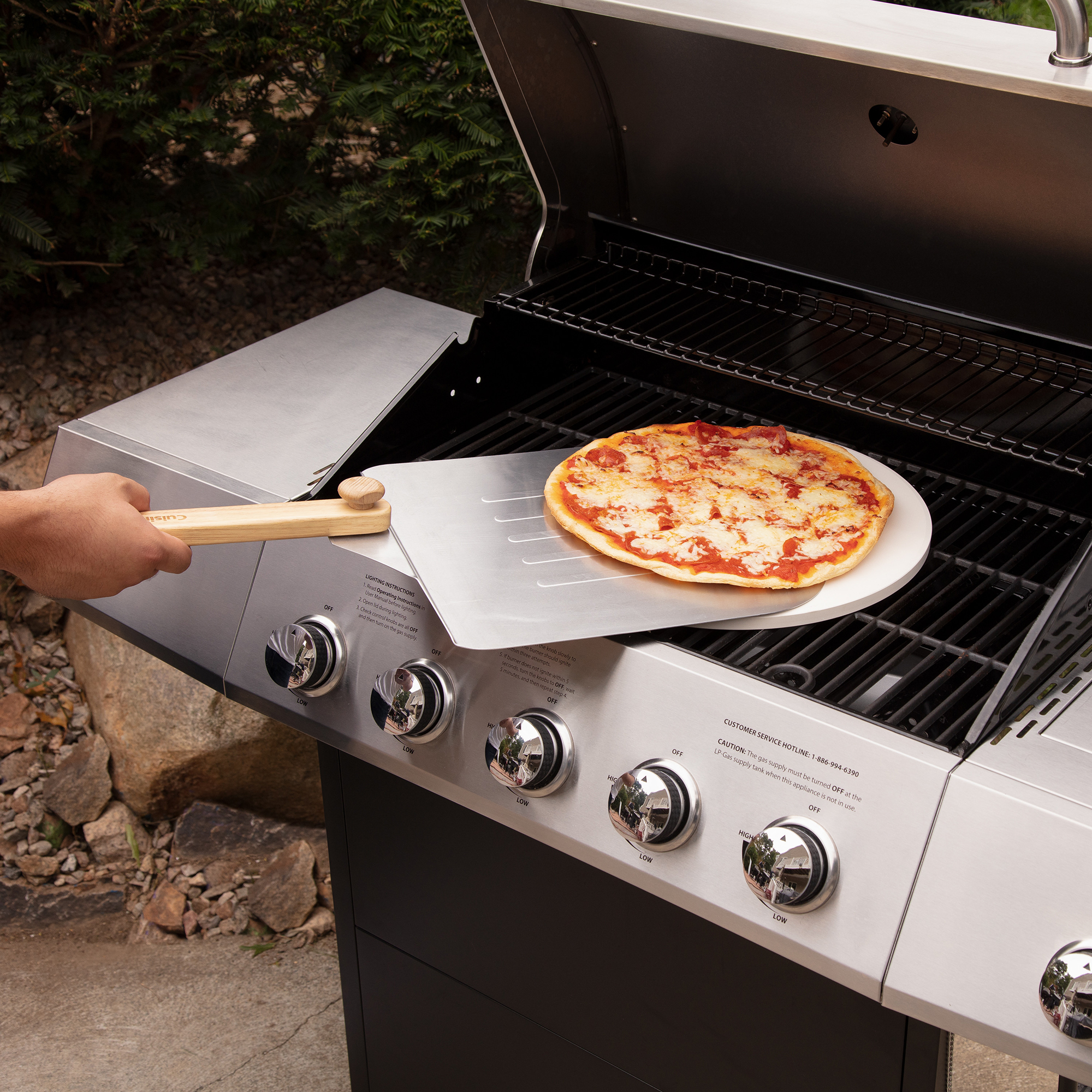 Picture of Cuisinart Outdoors 12" Aluminum Pizza Peel - Stainless Steel