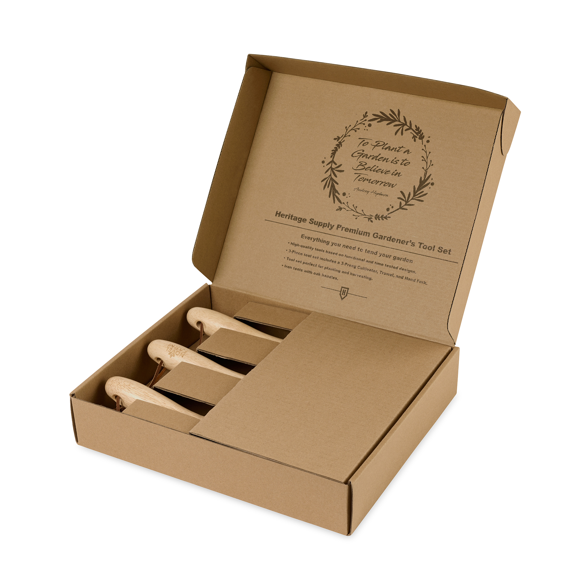 Picture of Heritage Supply Premium Gardener's Tool Set - Wood
