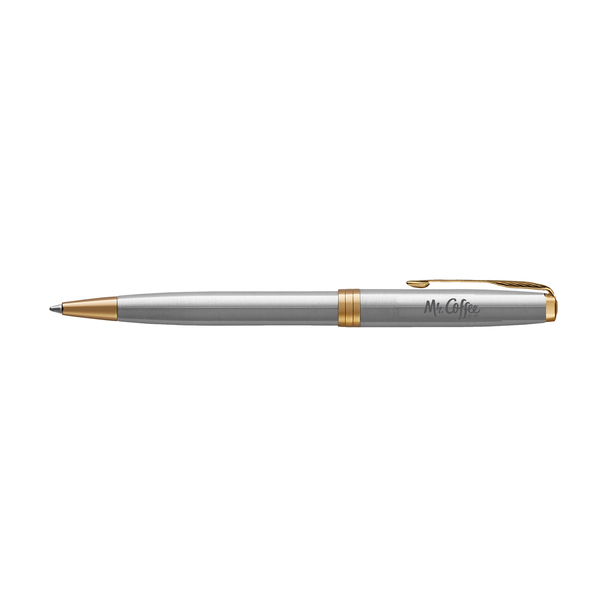 Picture of Parker Sonnet Ballpoint - Stainless Steel - Gold Trim
